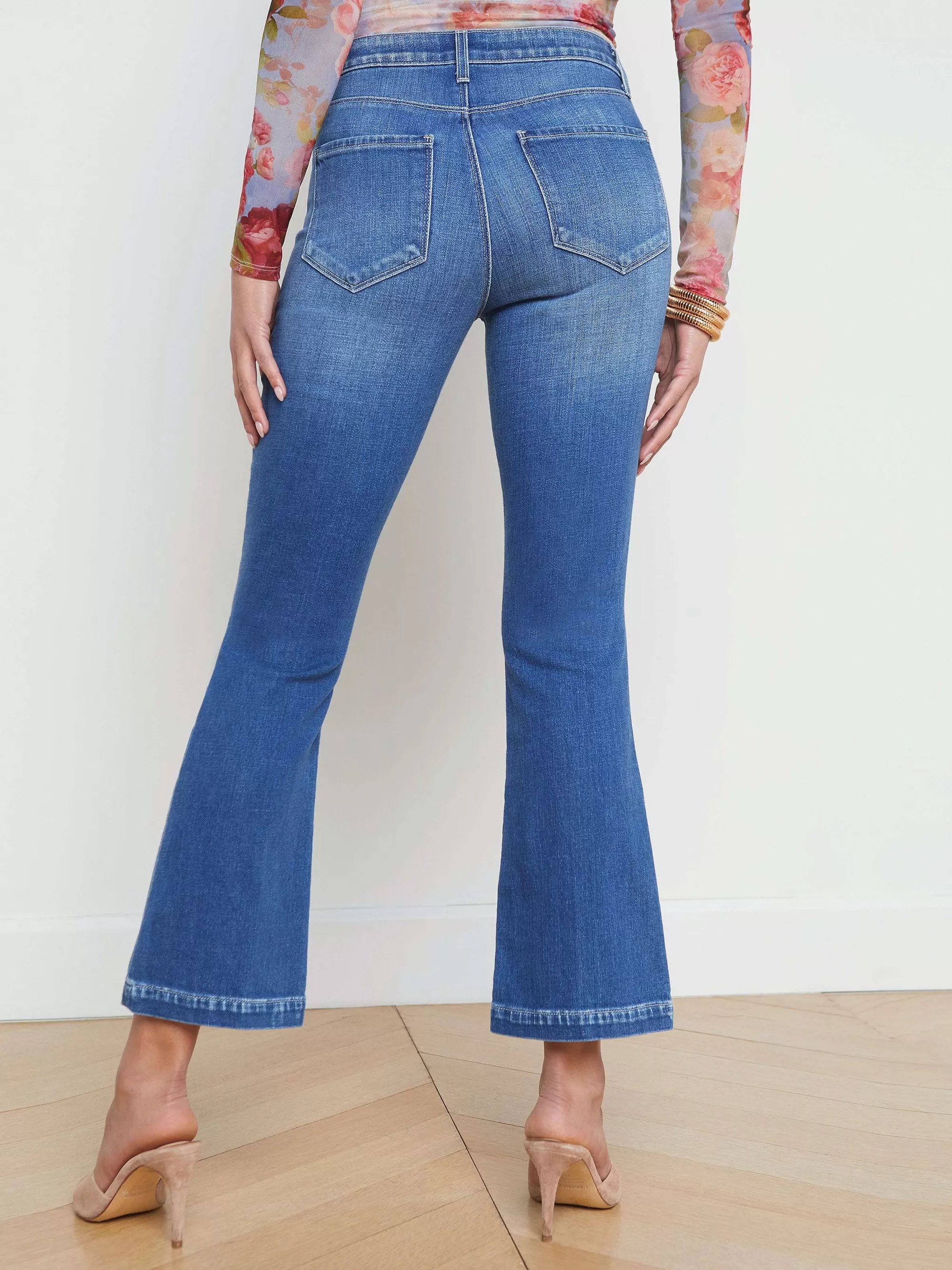 L'AGENCE Ali Skinny Flare-Jeans Maywood Sale