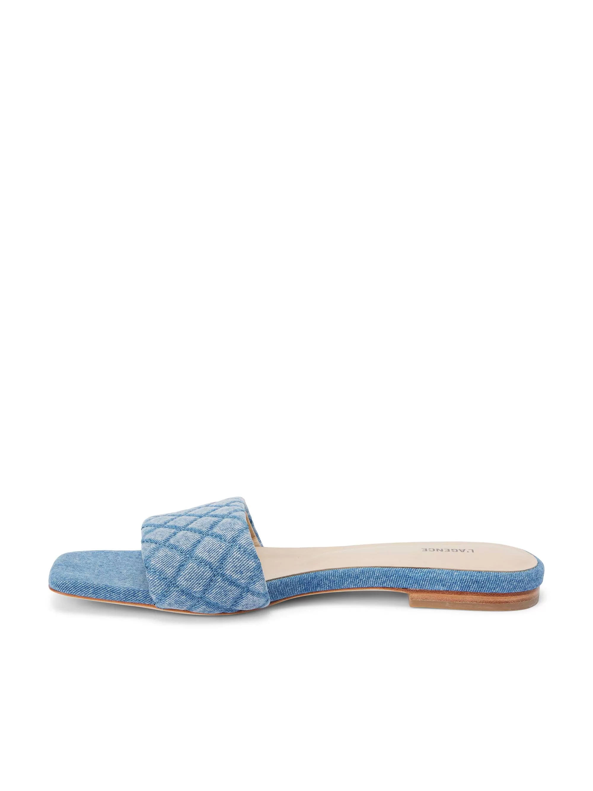 L'AGENCE Aloise Denim Slide Sandaal Lichtblauw Denim Shop