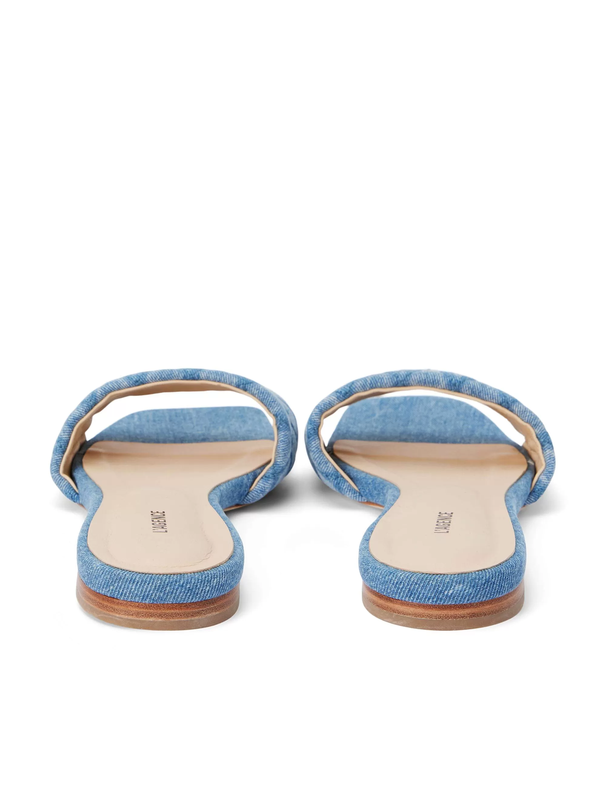 L'AGENCE Aloise Denim Slide Sandaal Lichtblauw Denim Shop