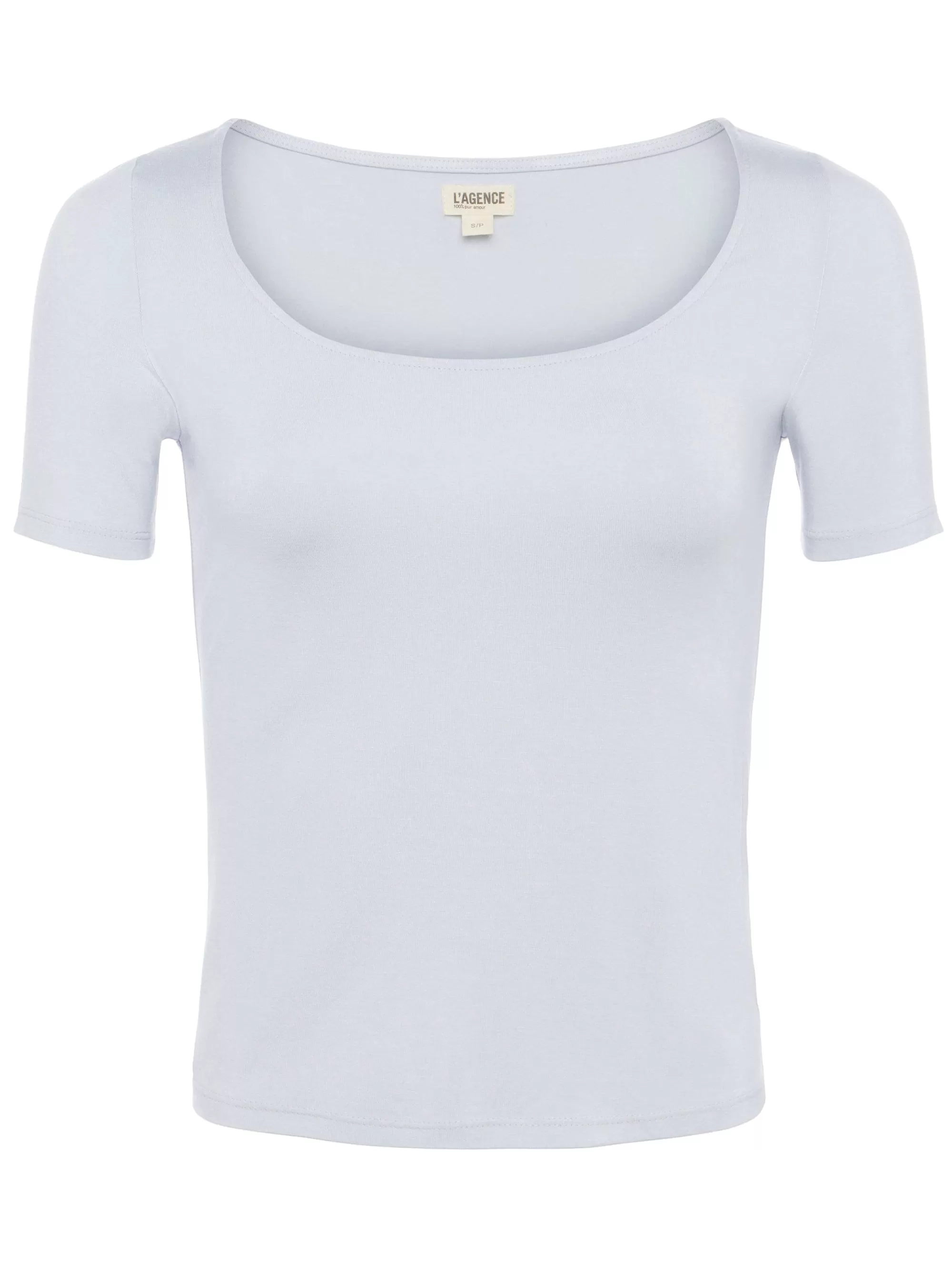 L'AGENCE Alva T-Shirt Met U-Hals Parijse Blauw New