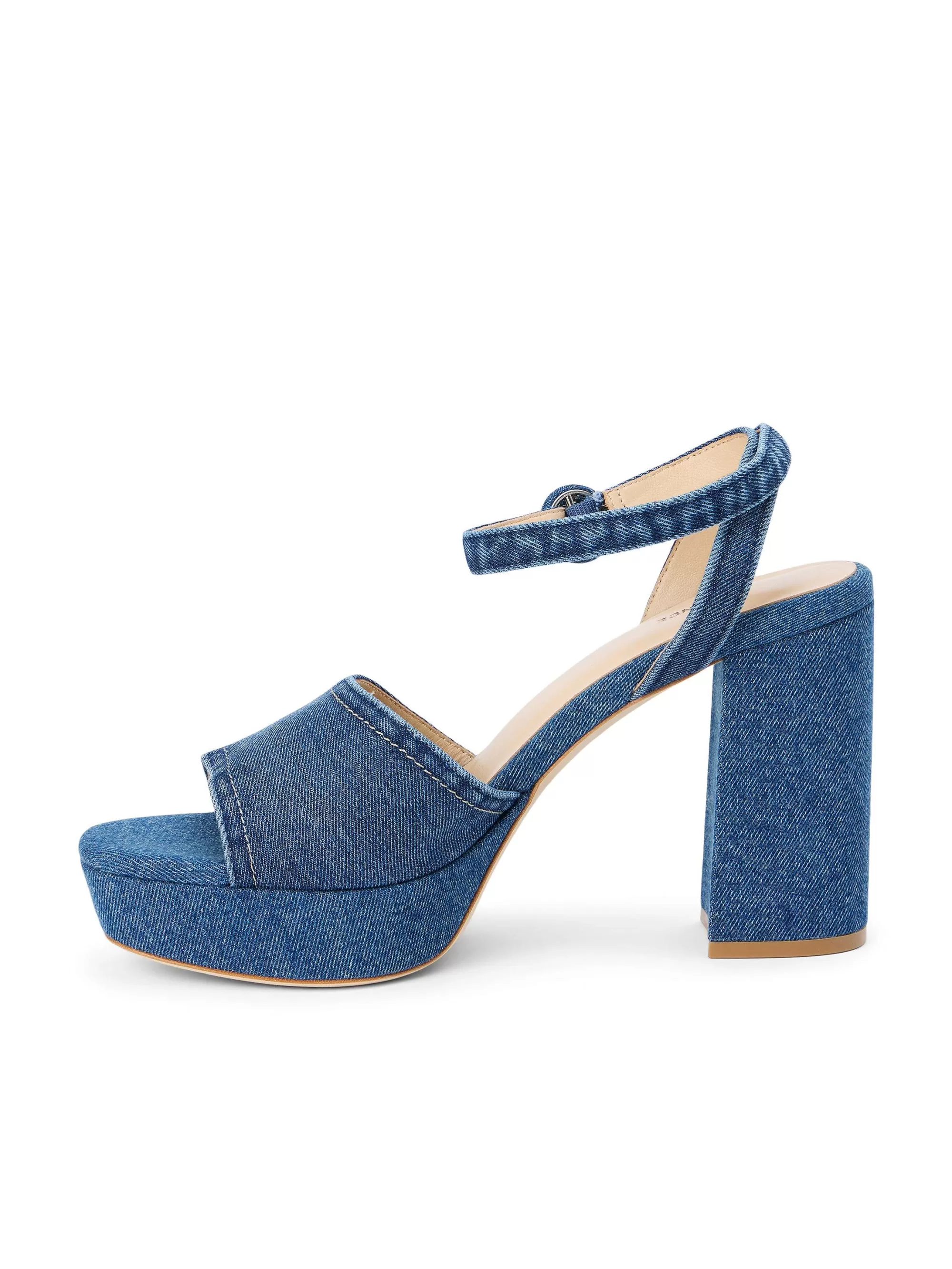 L'AGENCE Andree Denim Platformsandaal Donkerblauw Denim Clearance