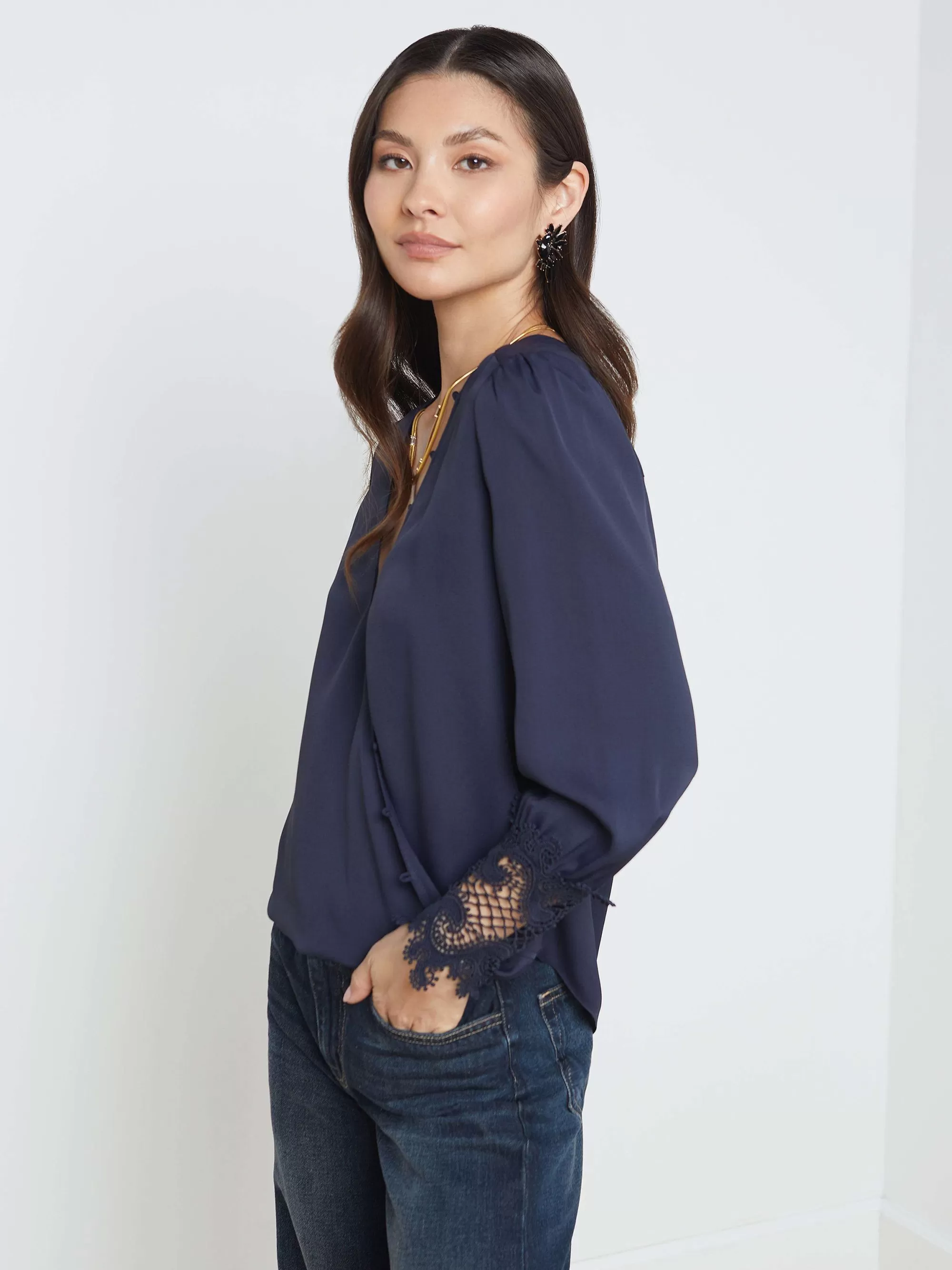 L'AGENCE Arti-Blouse Middernacht Sale