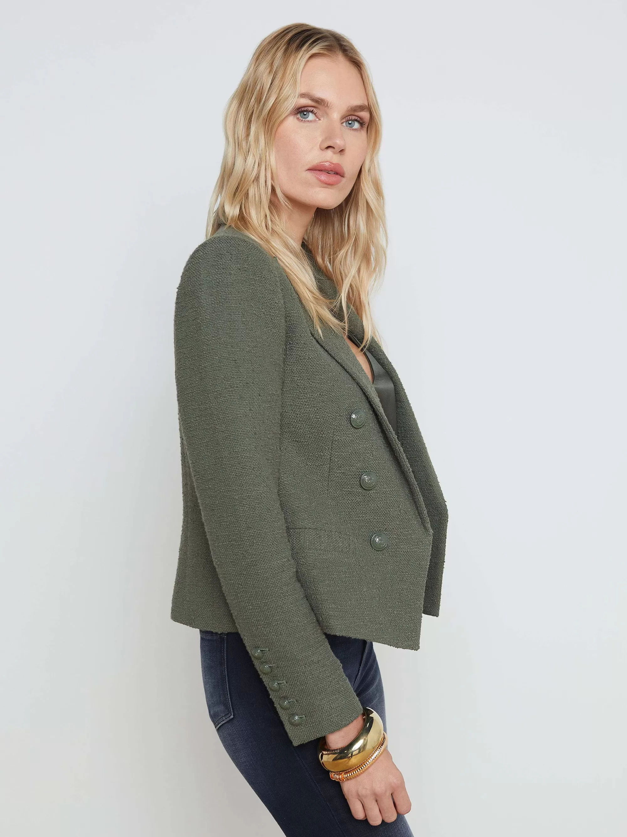 L'AGENCE Brooke Blazer Met Open Voorkant Kever Discount