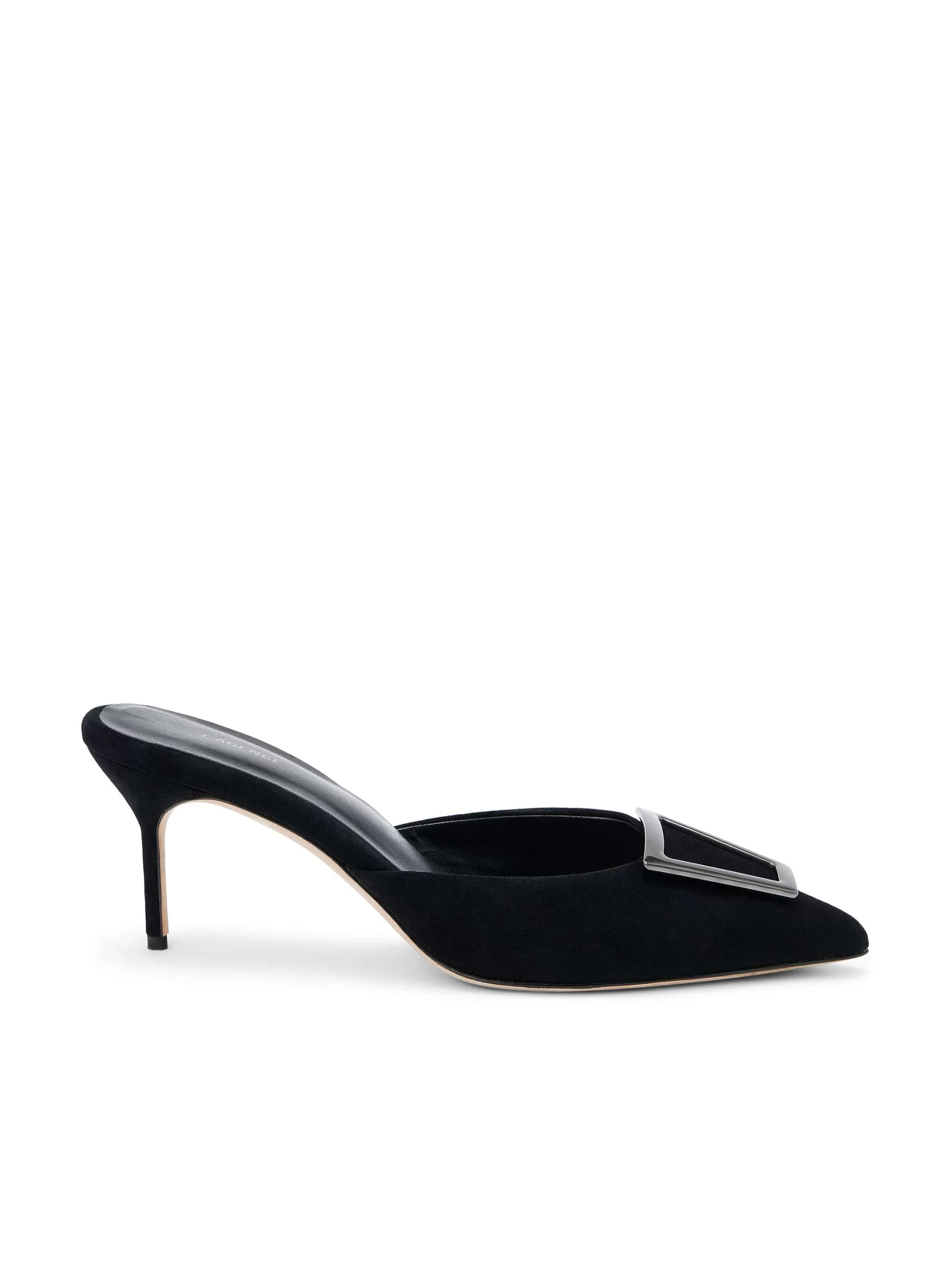 L'AGENCE Charlene Mule Zwart Suede Best