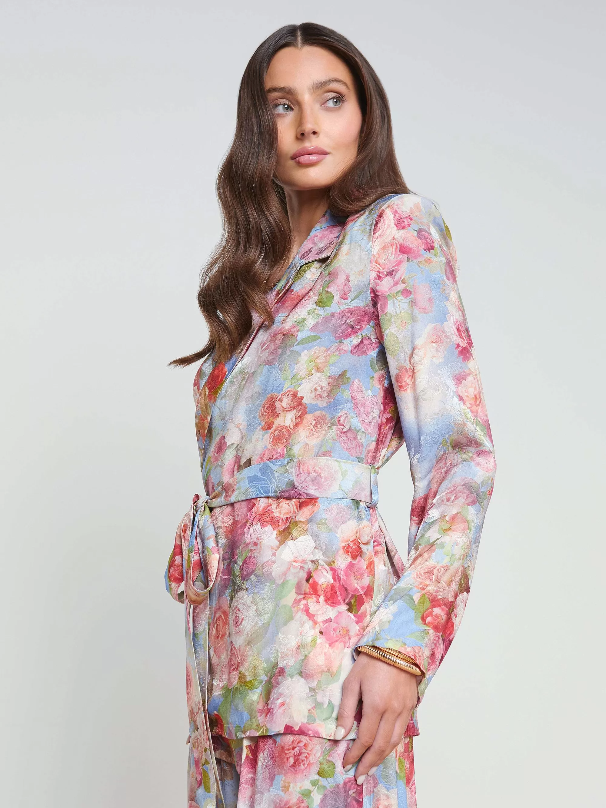 L'AGENCE Ciara Gewaadblouse Multi Zachte Wolk Bloemen Store