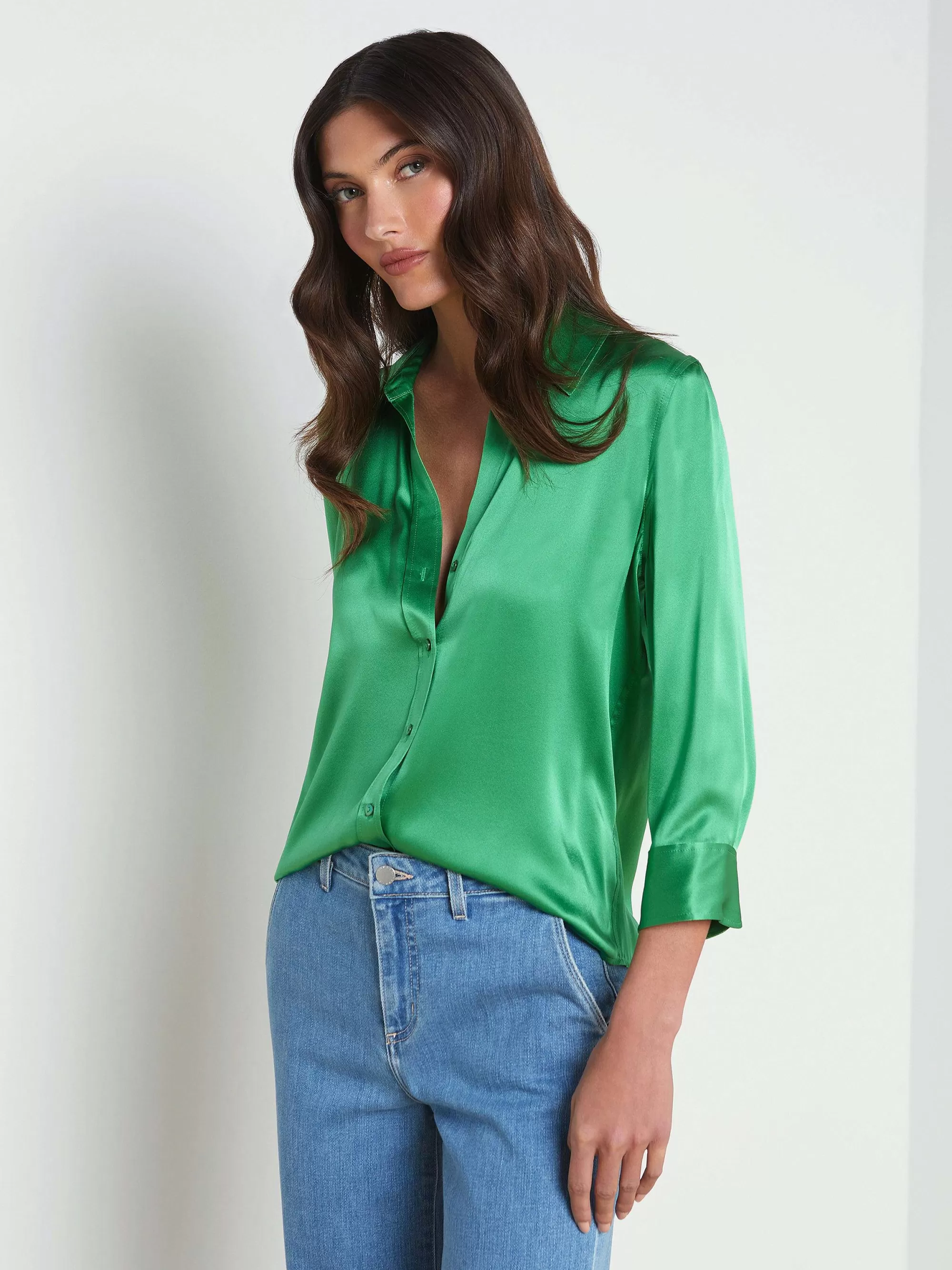 L'AGENCE Dani Zijden Blouse Varen Store