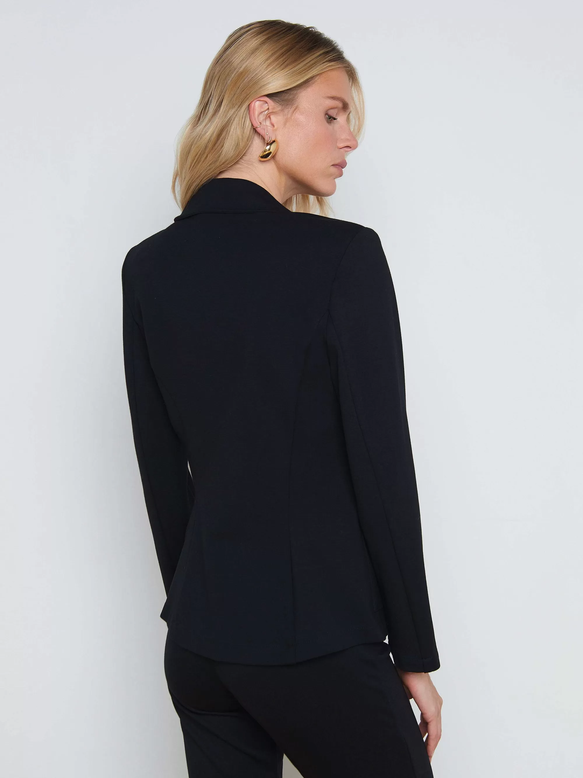 L'AGENCE Flynn Blazer Met Enkele Rij Knopen Zwart Hot