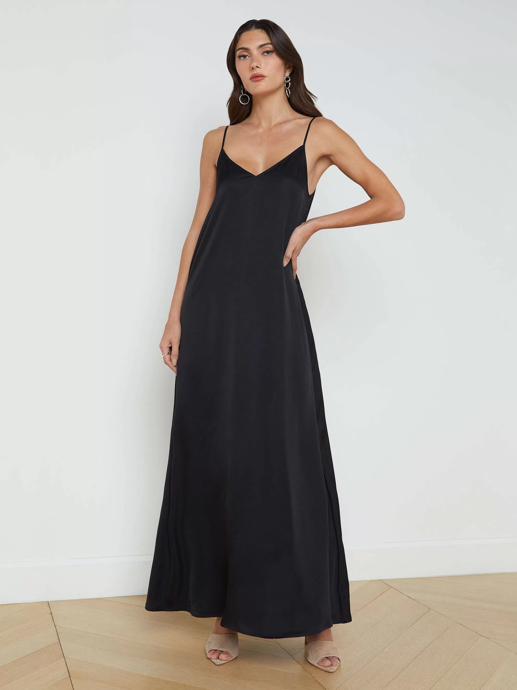 L'AGENCE Hartley Maxi-Jurk Zwart Sale