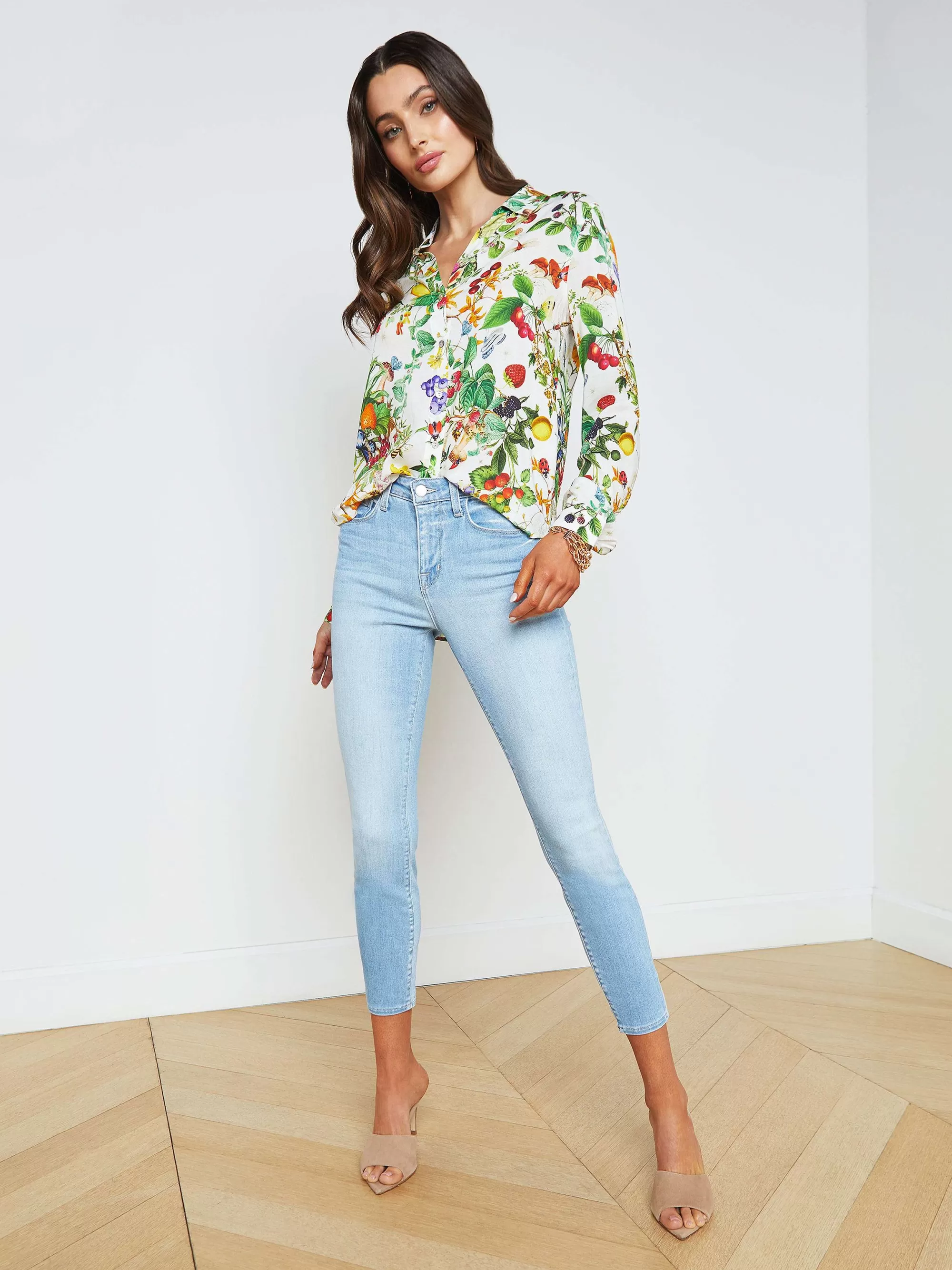 L'AGENCE Hulstblouse Witte Multimix Botanisch Hot