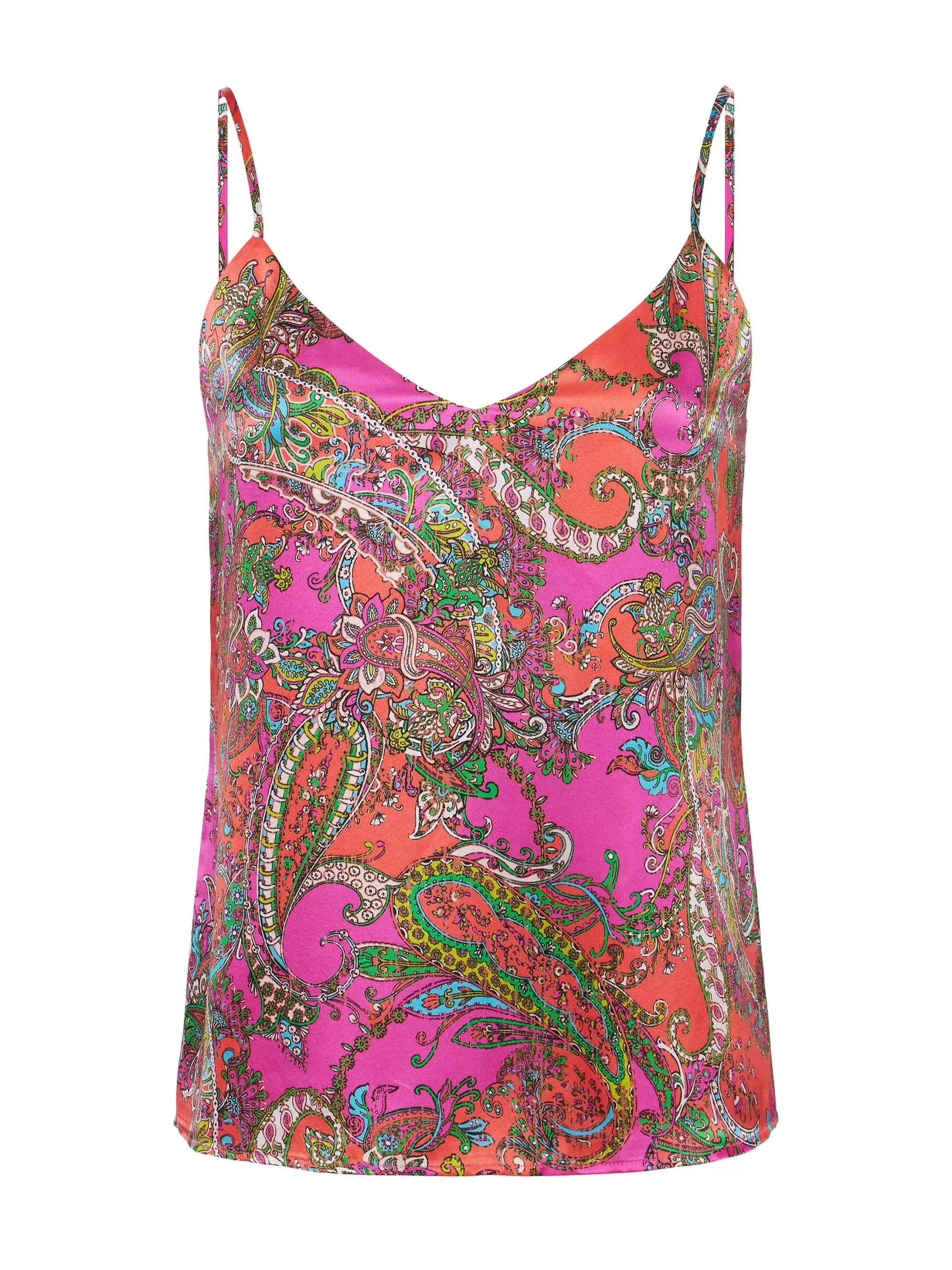 L'AGENCE Jane Zijden Hemdje Rhodamine Multi Bright Pop Paisley Store