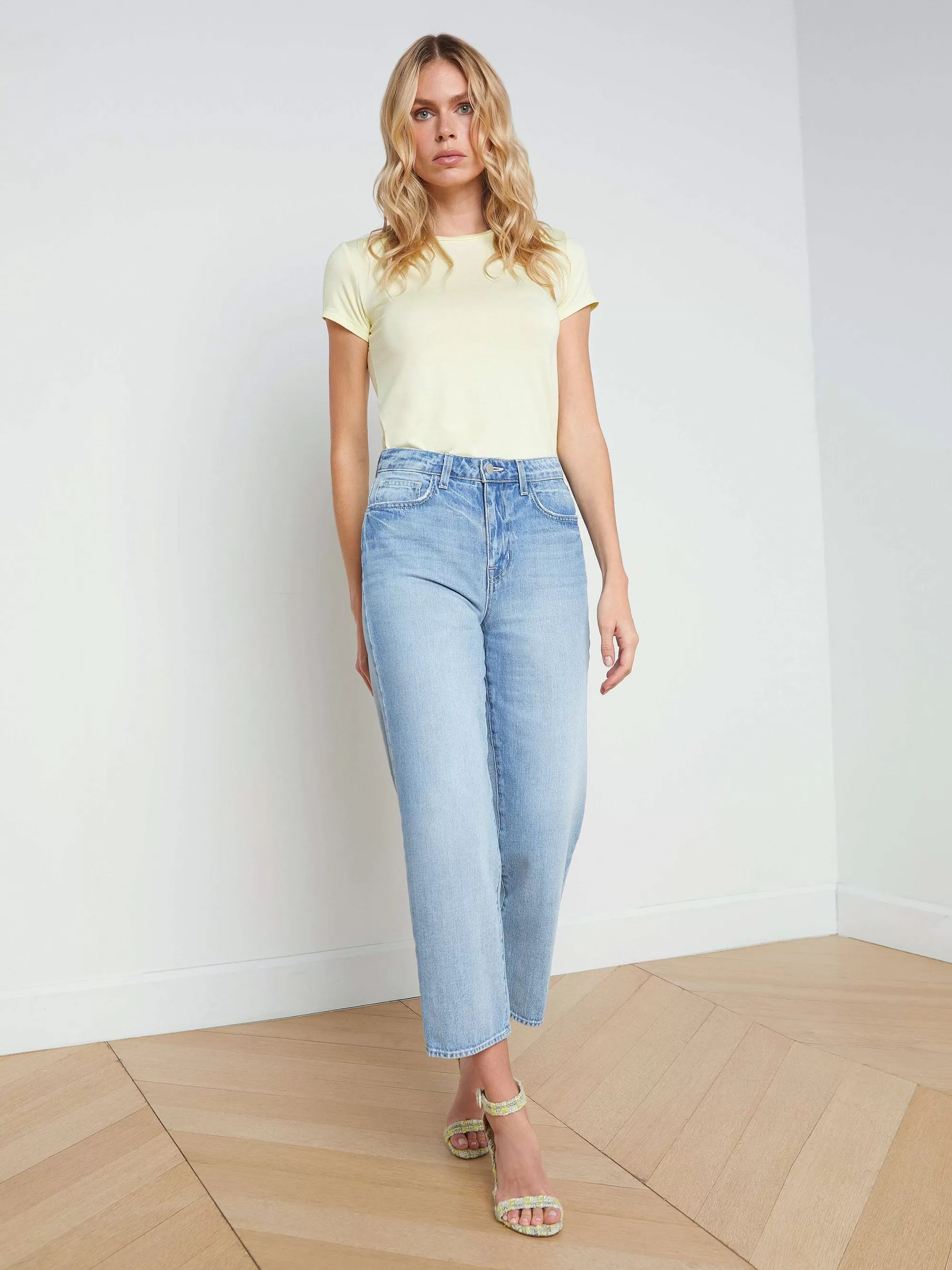 L'AGENCE Juni Cropped Kachelpijpjeans Palissade Best Sale