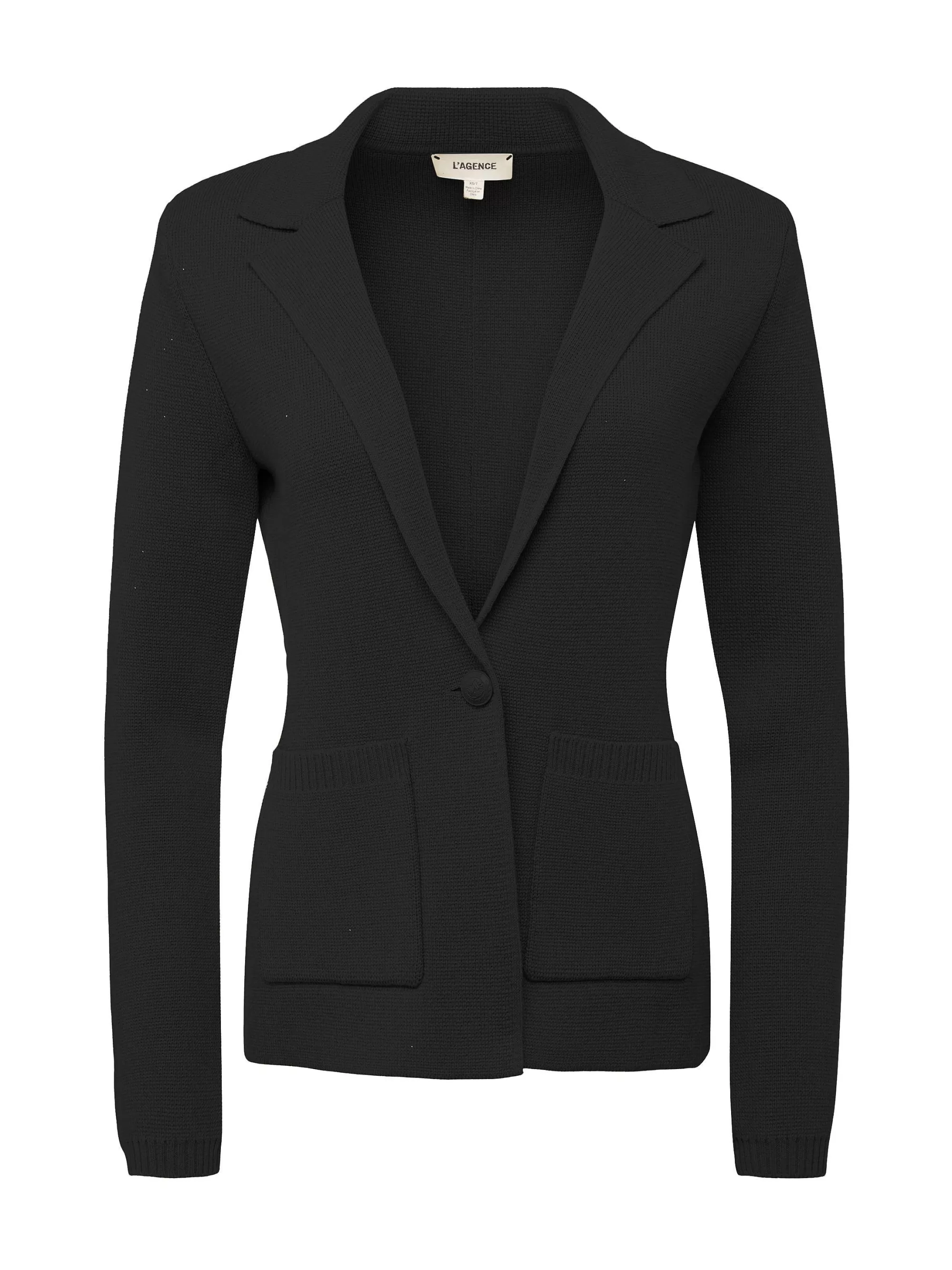 L'AGENCE Kanten Gebreide Blazer Zwart Sale