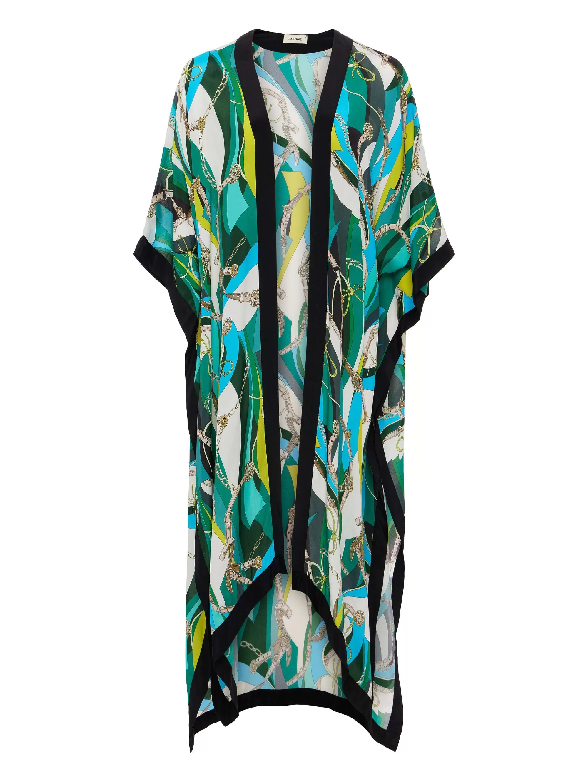 L'AGENCE Kara Zijdemix Kimono Cover-Up Multi Clearance