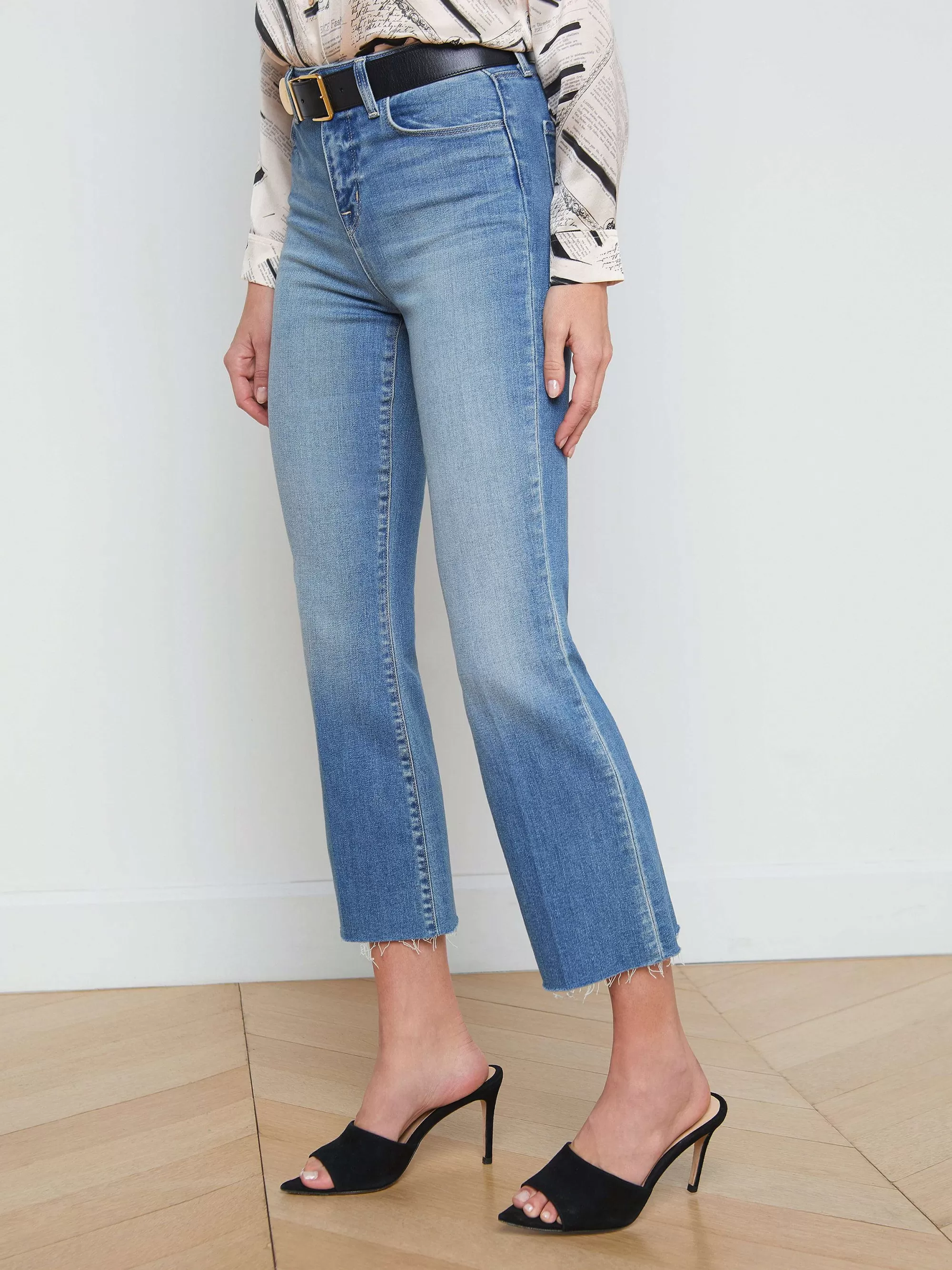 L'AGENCE Kendra Cropped Flare-Jeans Alameda Best