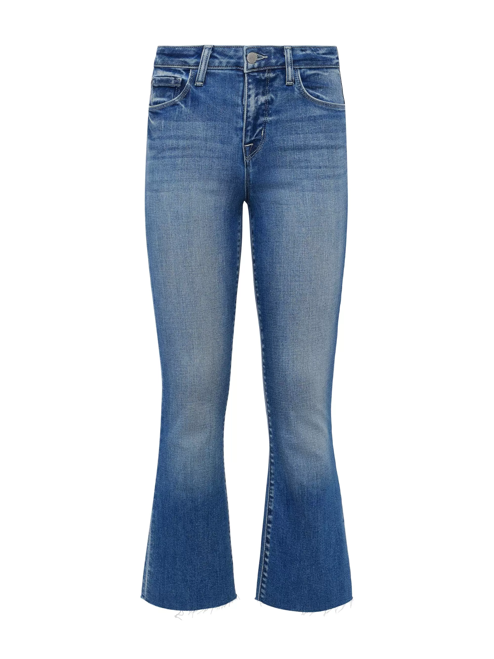 L'AGENCE Kendra Cropped Flare-Jeans Laguna Fashion