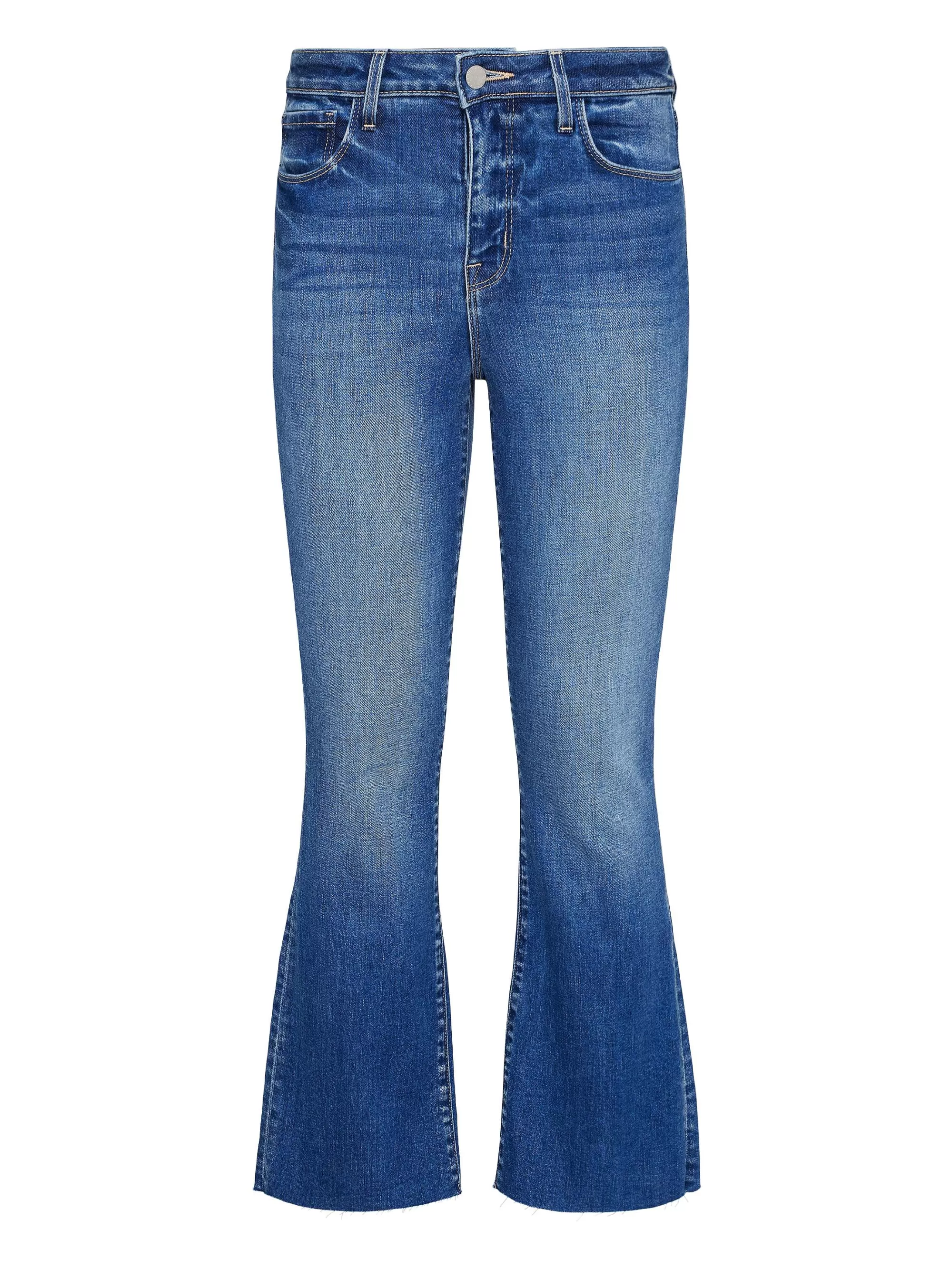 L'AGENCE Kendra Cropped Flare-Jeans Cambridge New