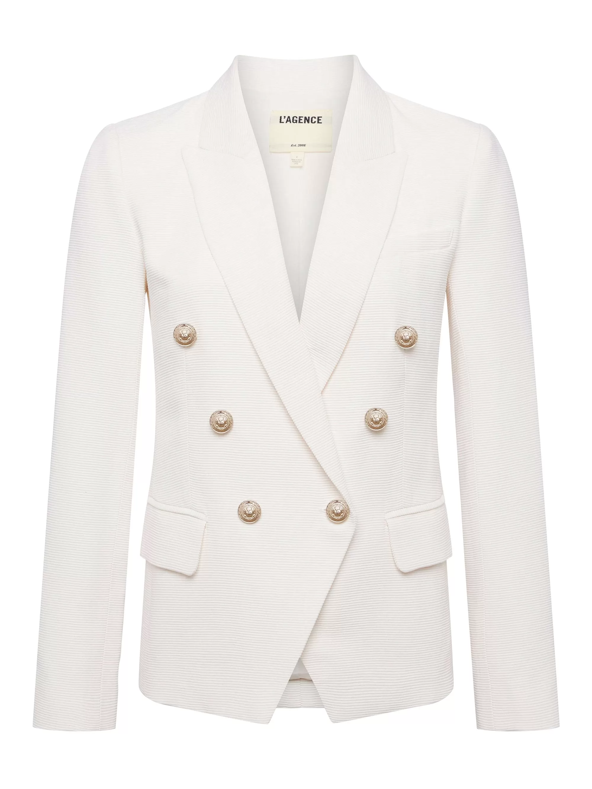 L'AGENCE Kenzie Blazer Ivoor/Parelzilver Best Sale