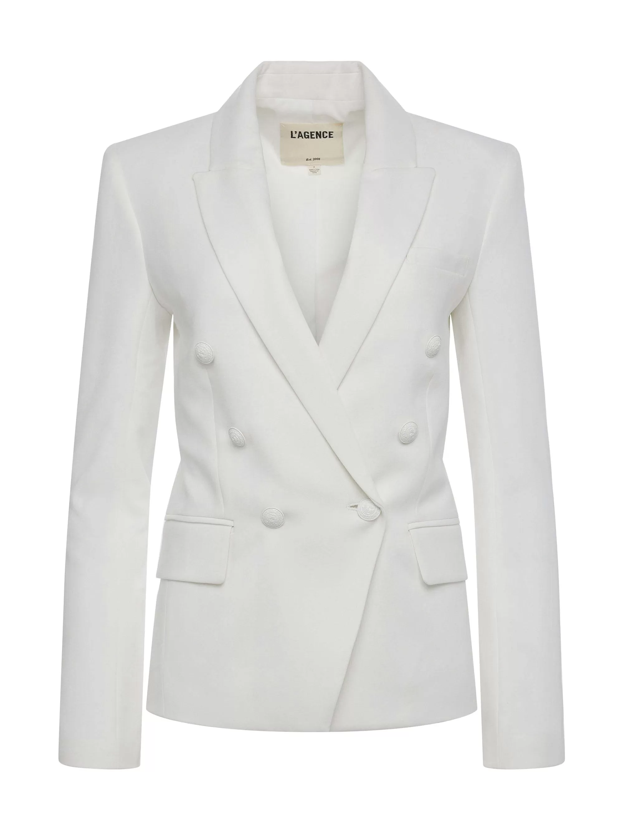 L'AGENCE Kenzie Blazer Wit Wit Cheap