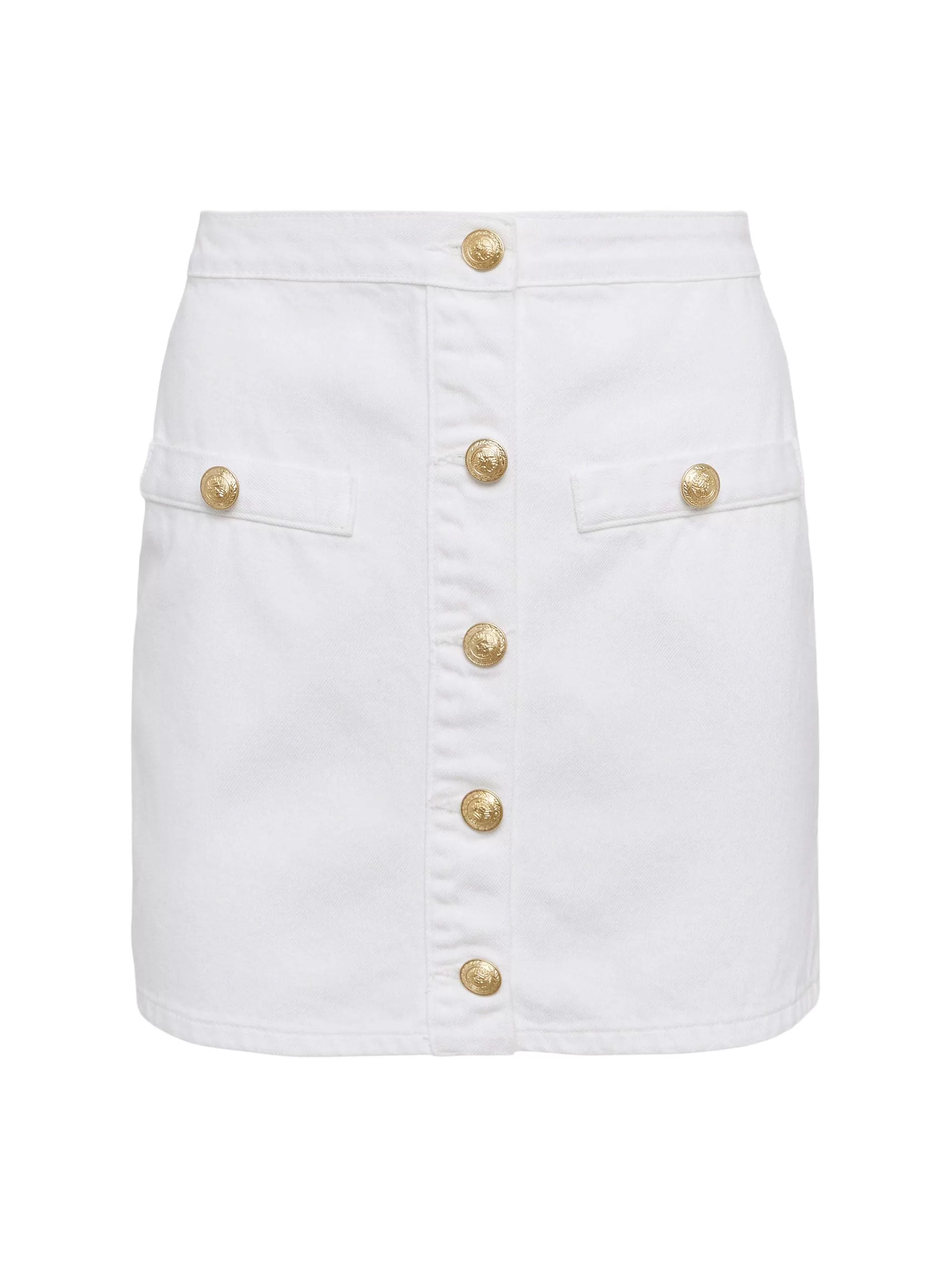 L'AGENCE Kris Denim Minirok Blanco Cheap