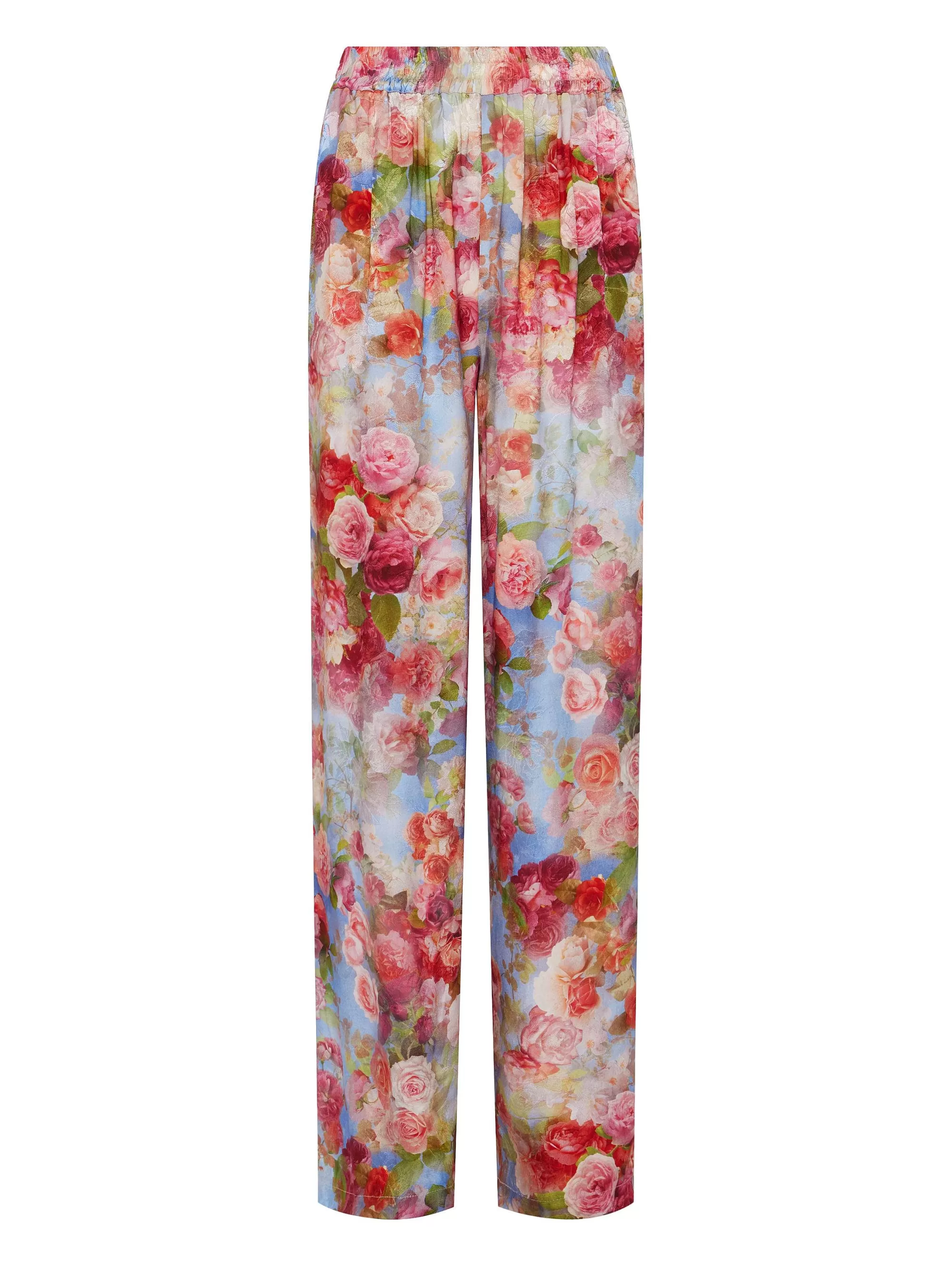 L'AGENCE Lillian Broek Met Wijde Pijpen Multi Zachte Wolk Bloemen Flash Sale