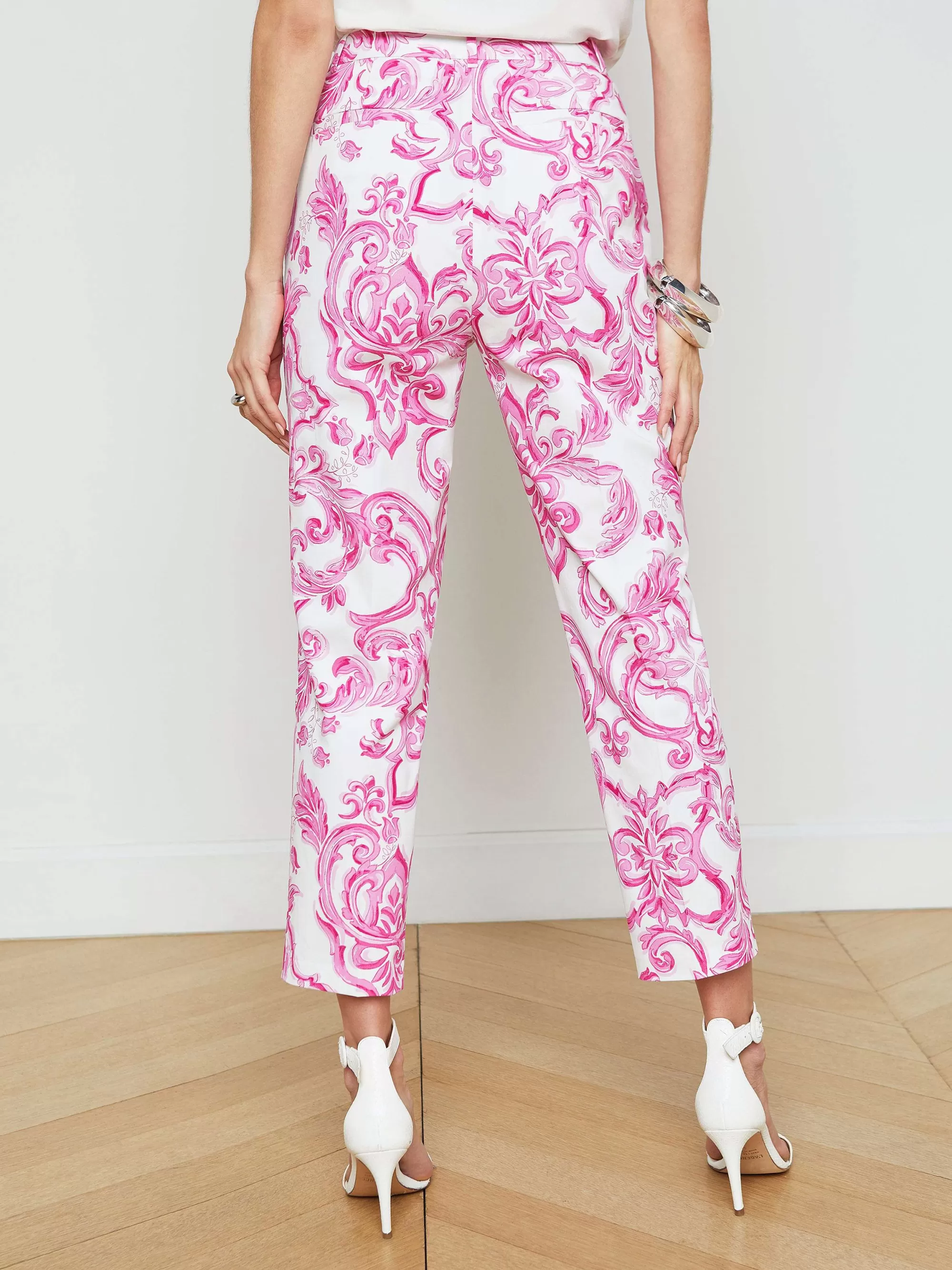 L'AGENCE Ludivine Broek Wit/Roze Mediterrane Tegel Outlet