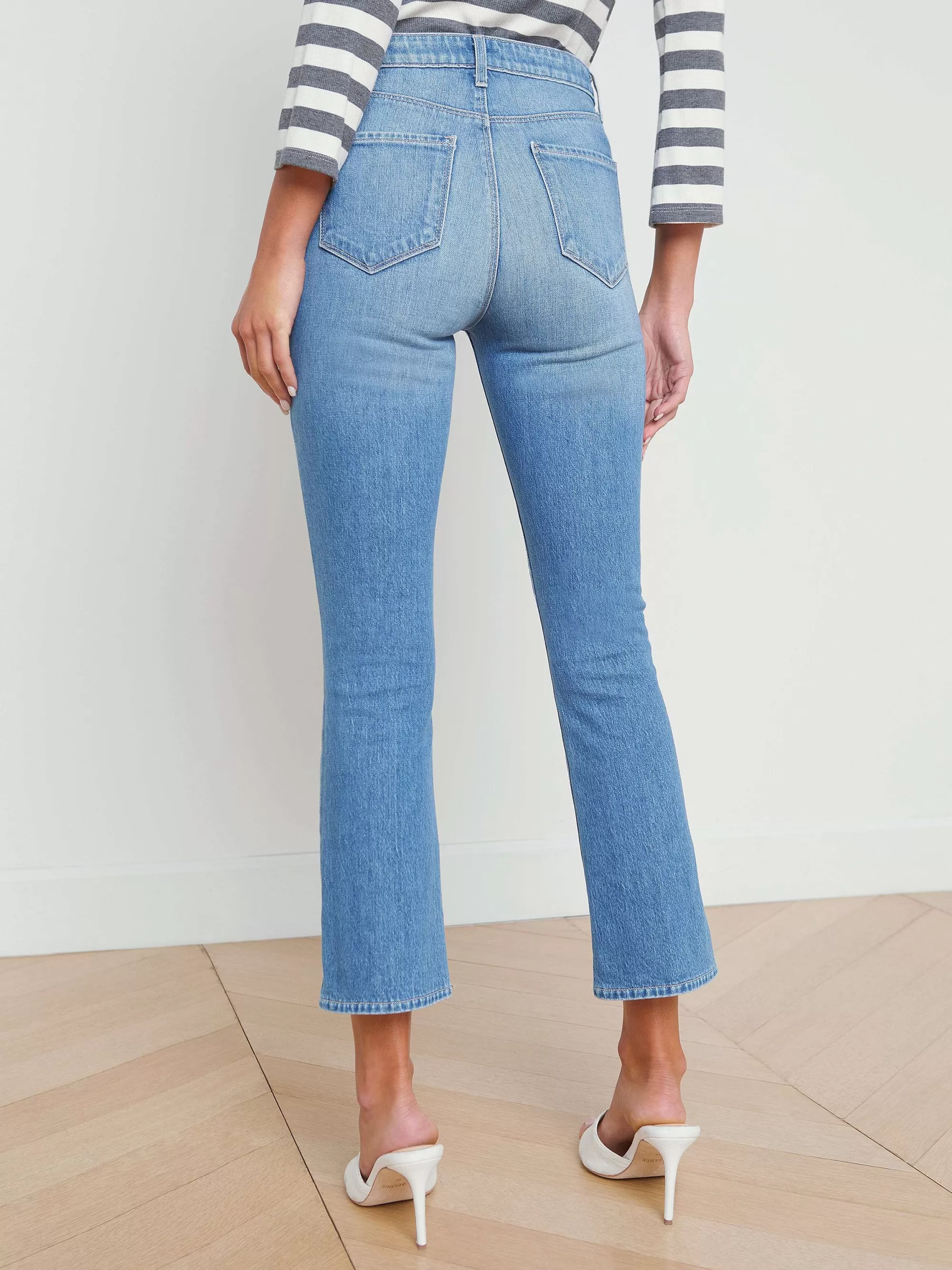 L'AGENCE Mira Cropped Microlaarzenjeans Cowan Cheap