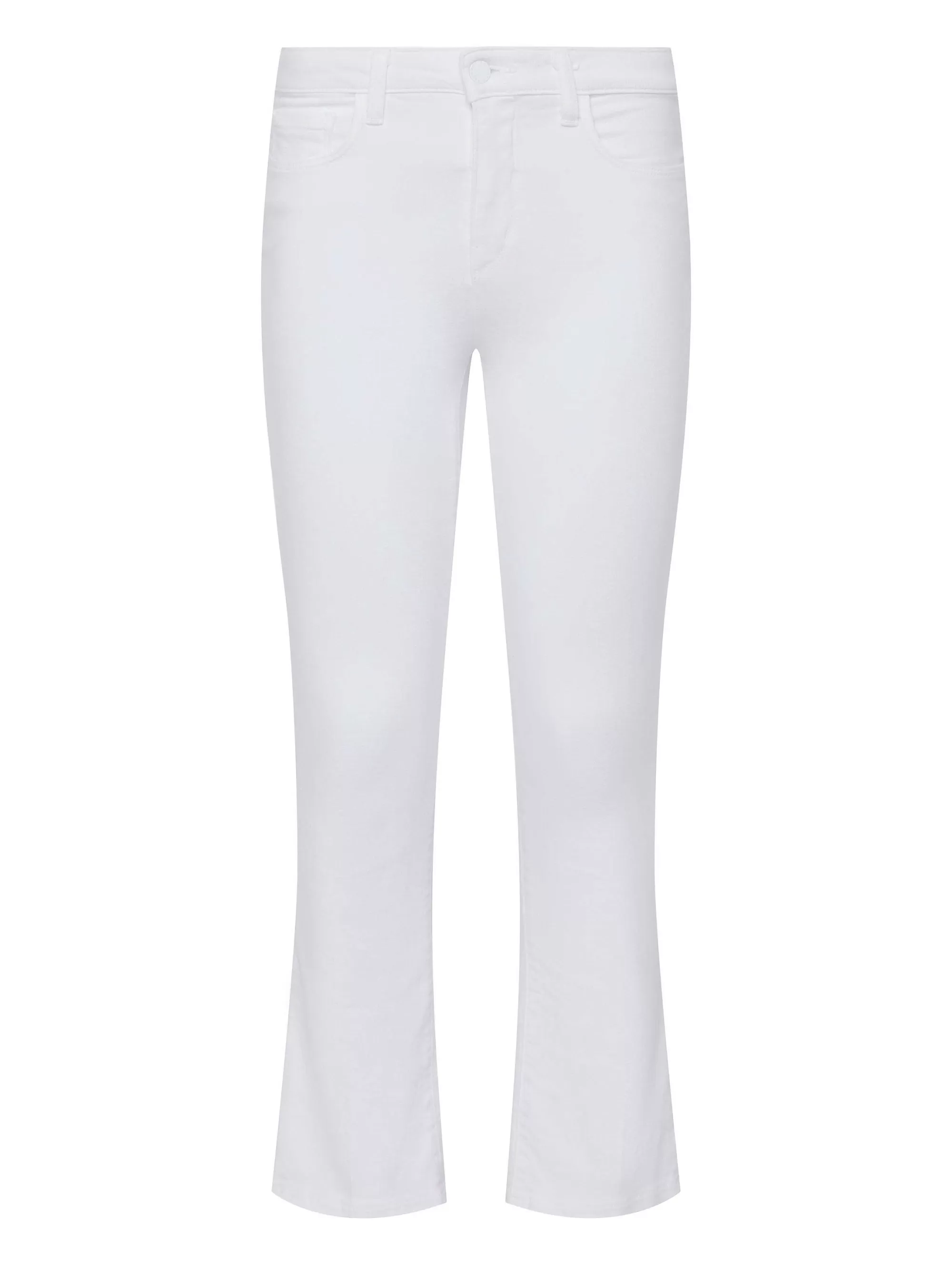 L'AGENCE Mira Cropped Microlaarzenjeans Blanco Cheap