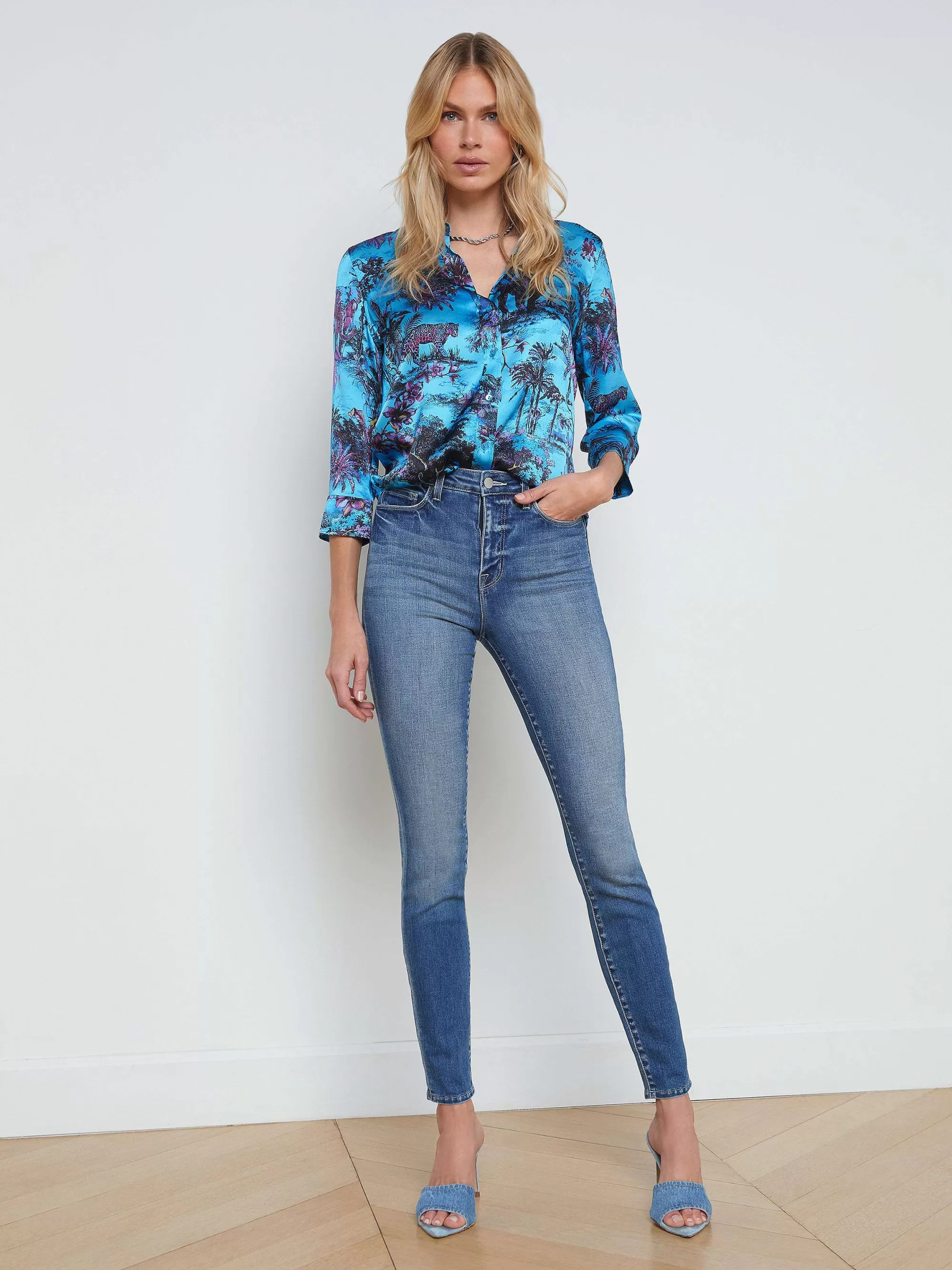 L'AGENCE Monique Skinny Jeans Laguna Best Sale