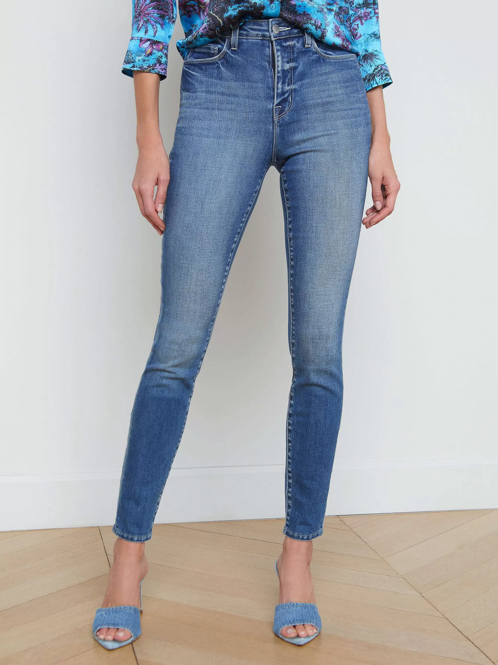 L'AGENCE Monique Skinny Jeans Laguna Best Sale