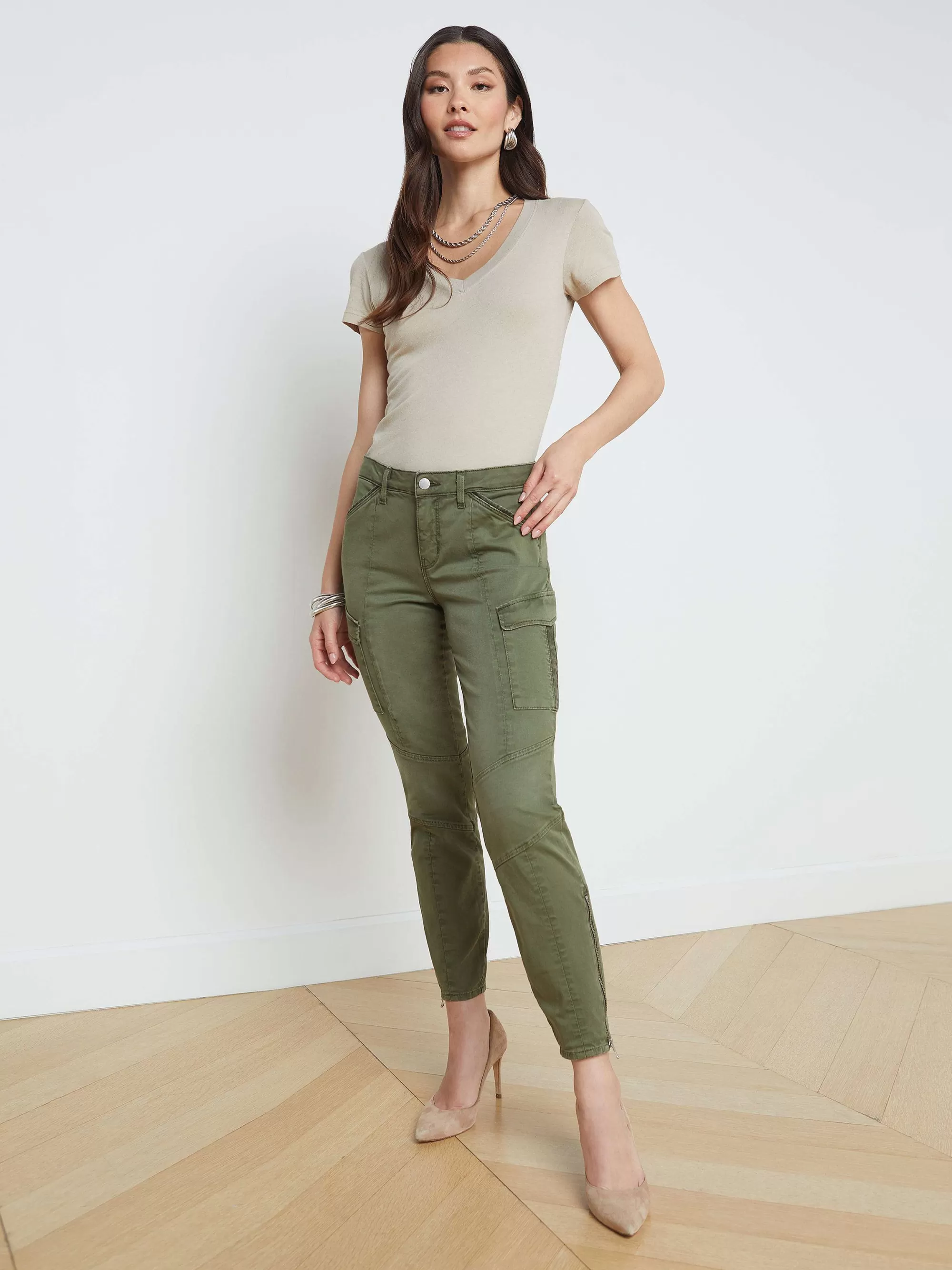 L'AGENCE Patton Cargo Skinny Broek Brigade New