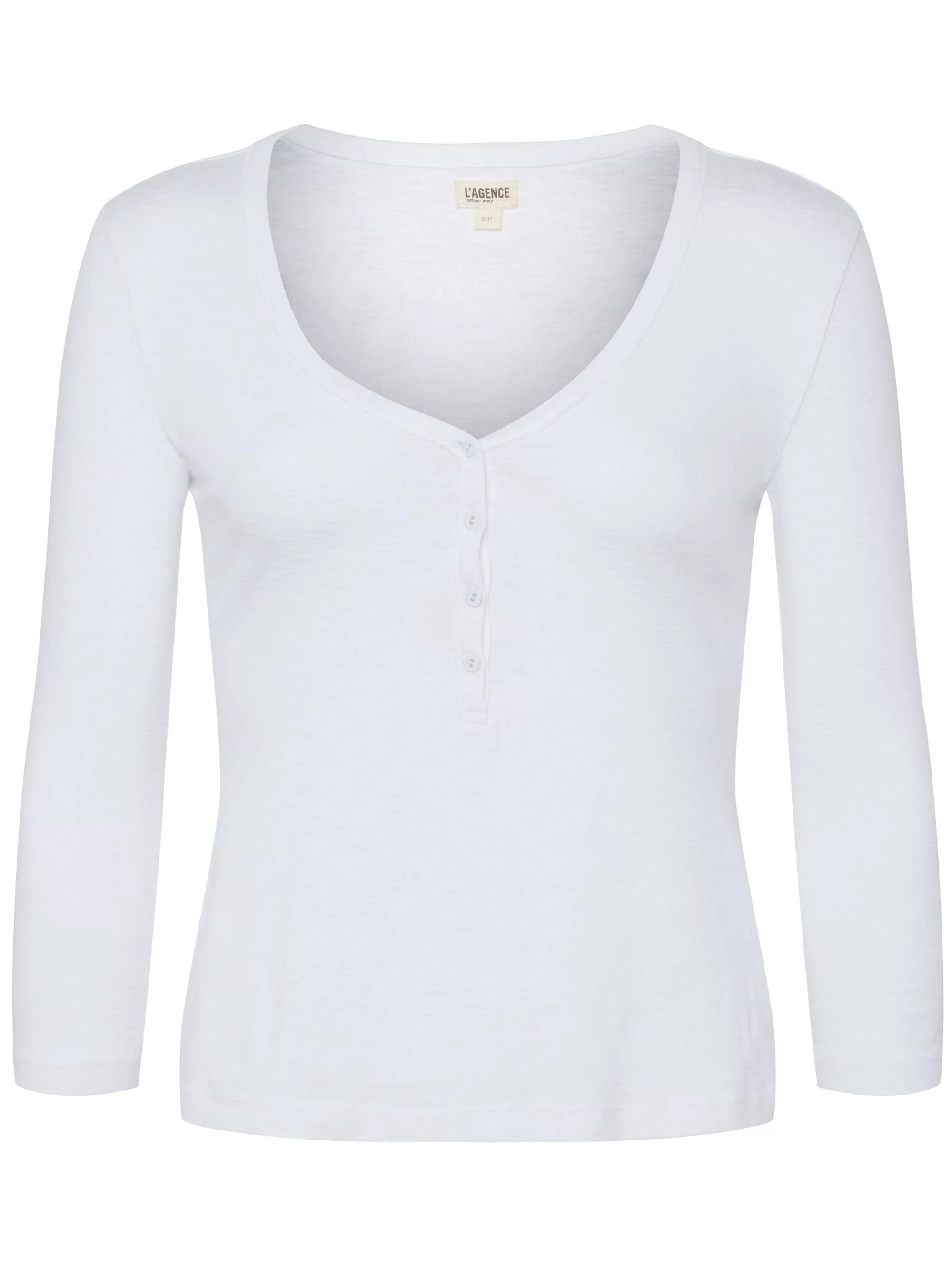 L'AGENCE Rowena Katoen Henley Wit Outlet