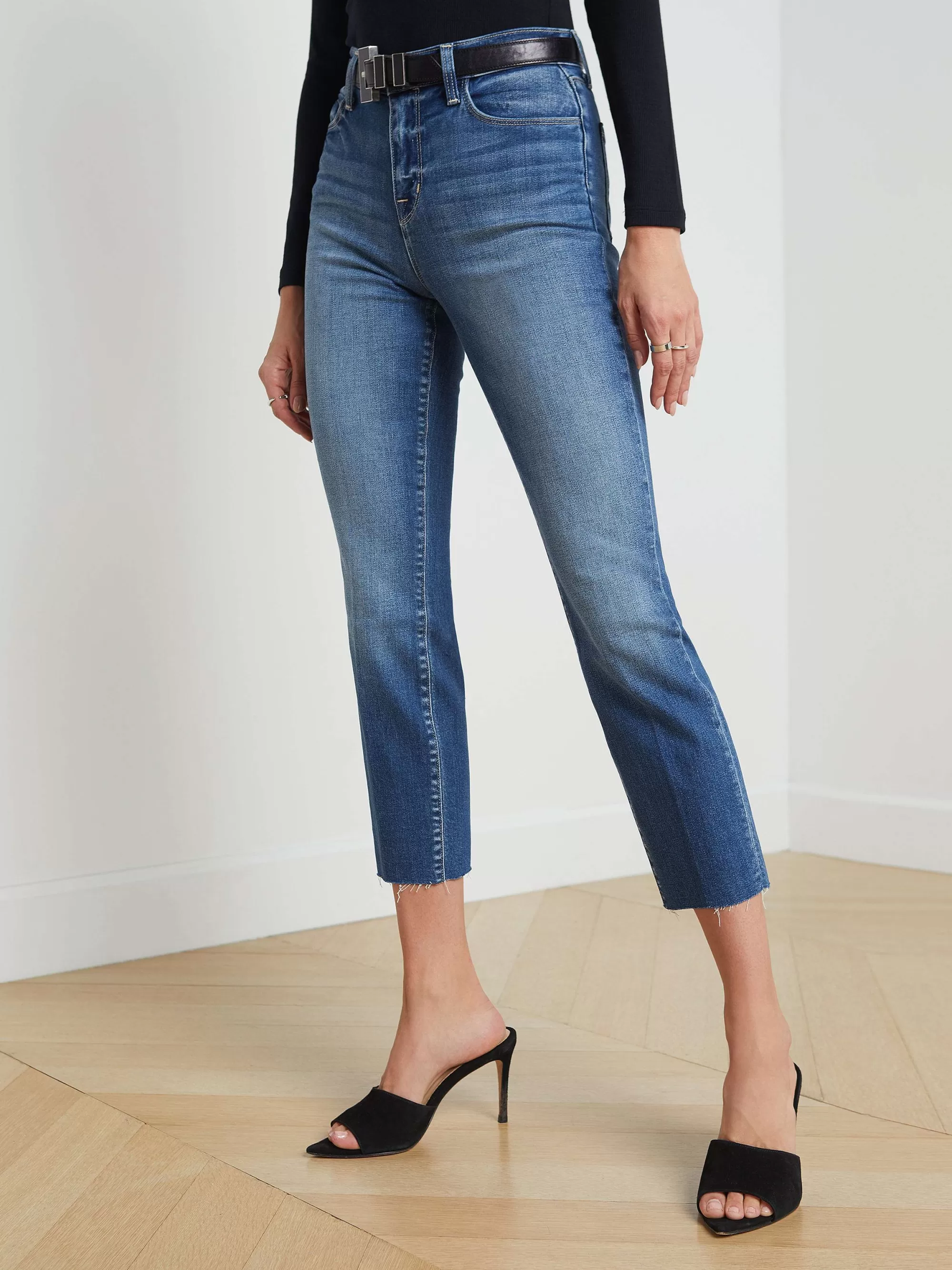 L'AGENCE Sada Cropped Jeans Met Smalle Pijpen Cambridge Discount