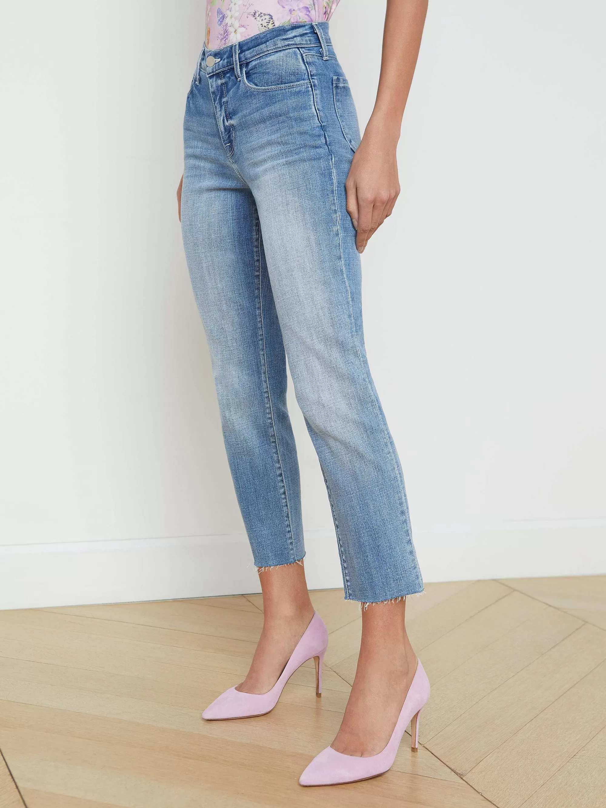 L'AGENCE Sada Cropped Jeans Met Smalle Pijpen Toscane Shop