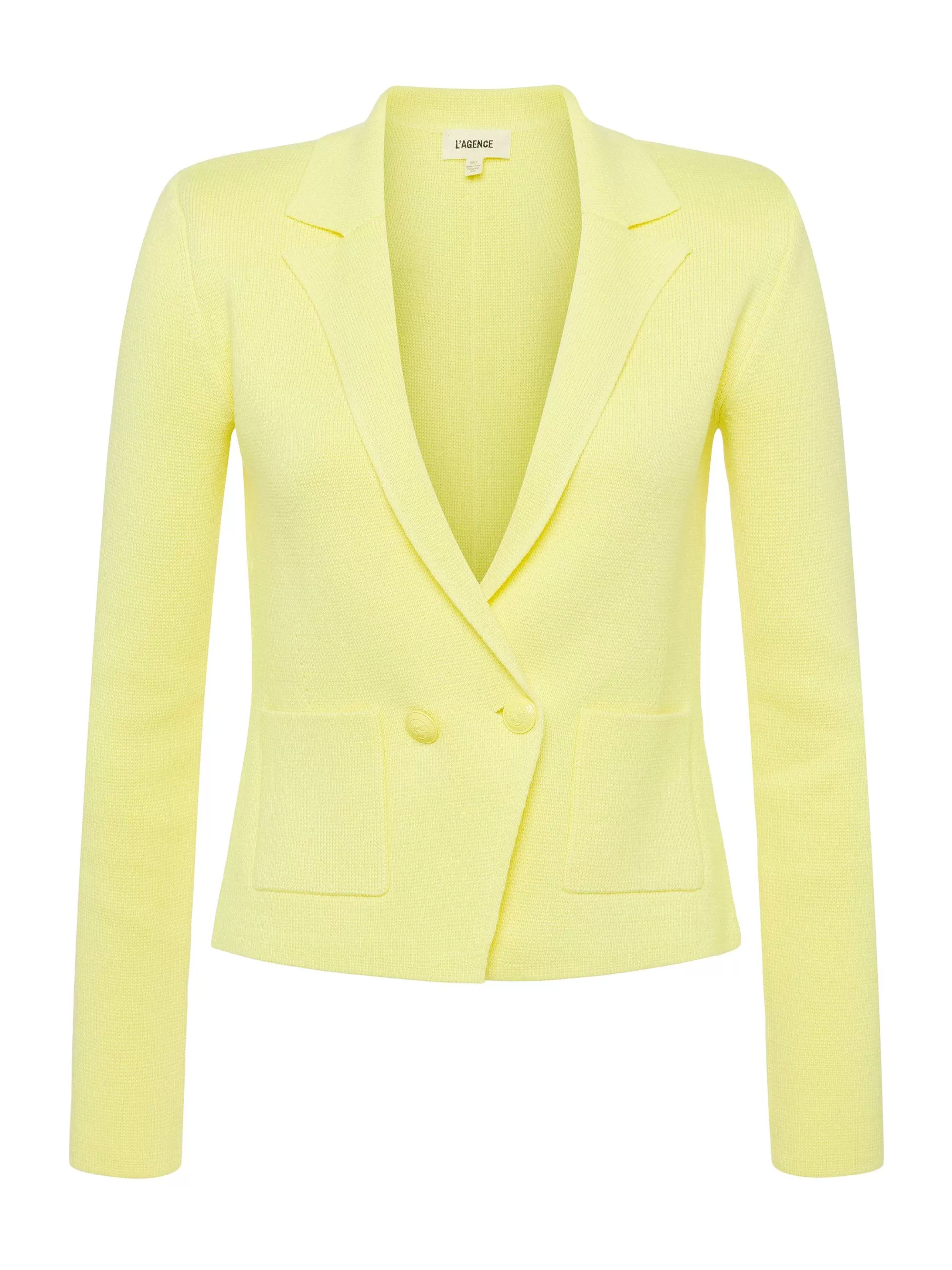 L'AGENCE Sofia Gebreide Blazer Gele Sorbet Cheap