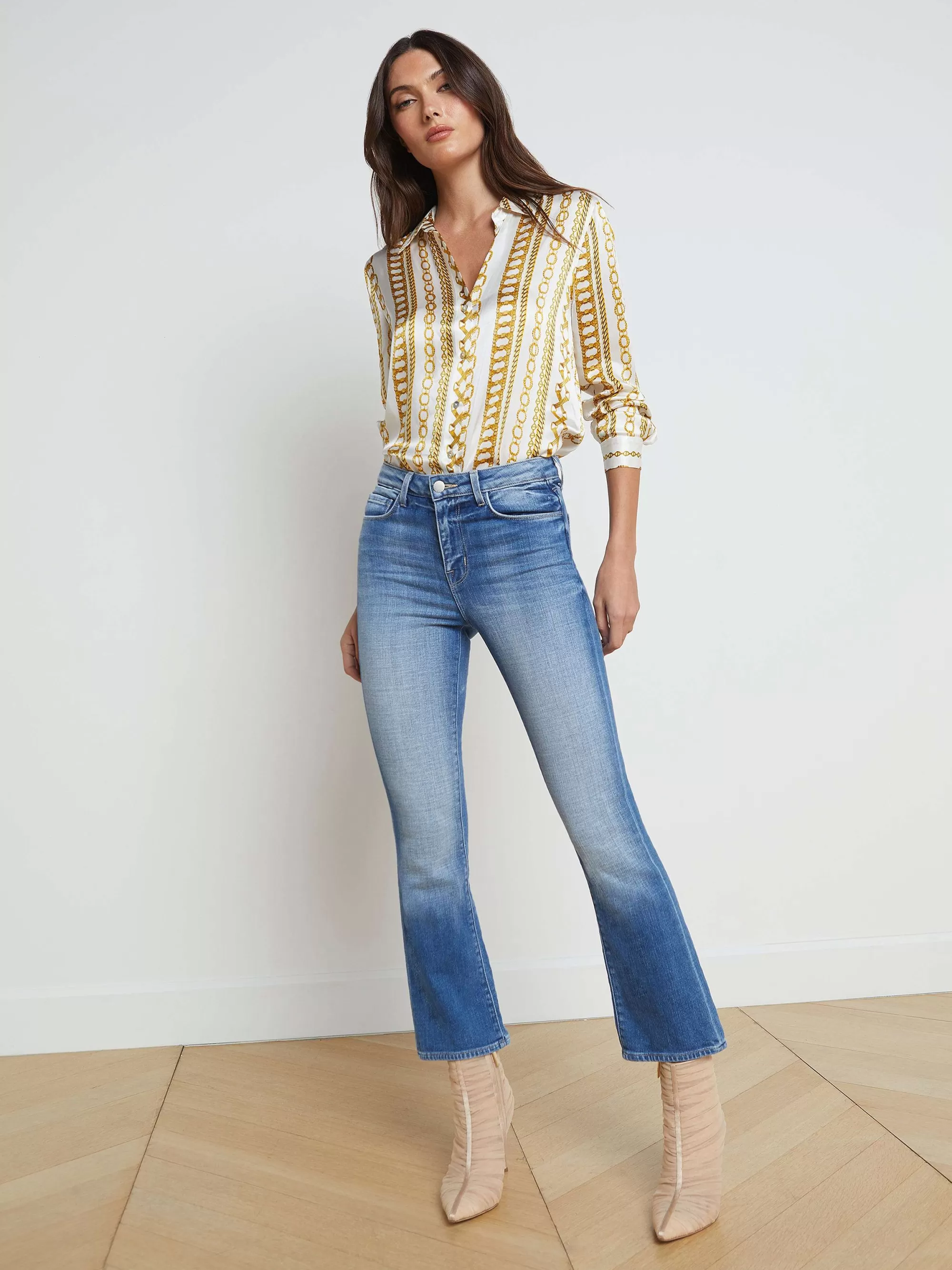 L'AGENCE Tati Cropped Microlaarzenjeans Hayward Outlet