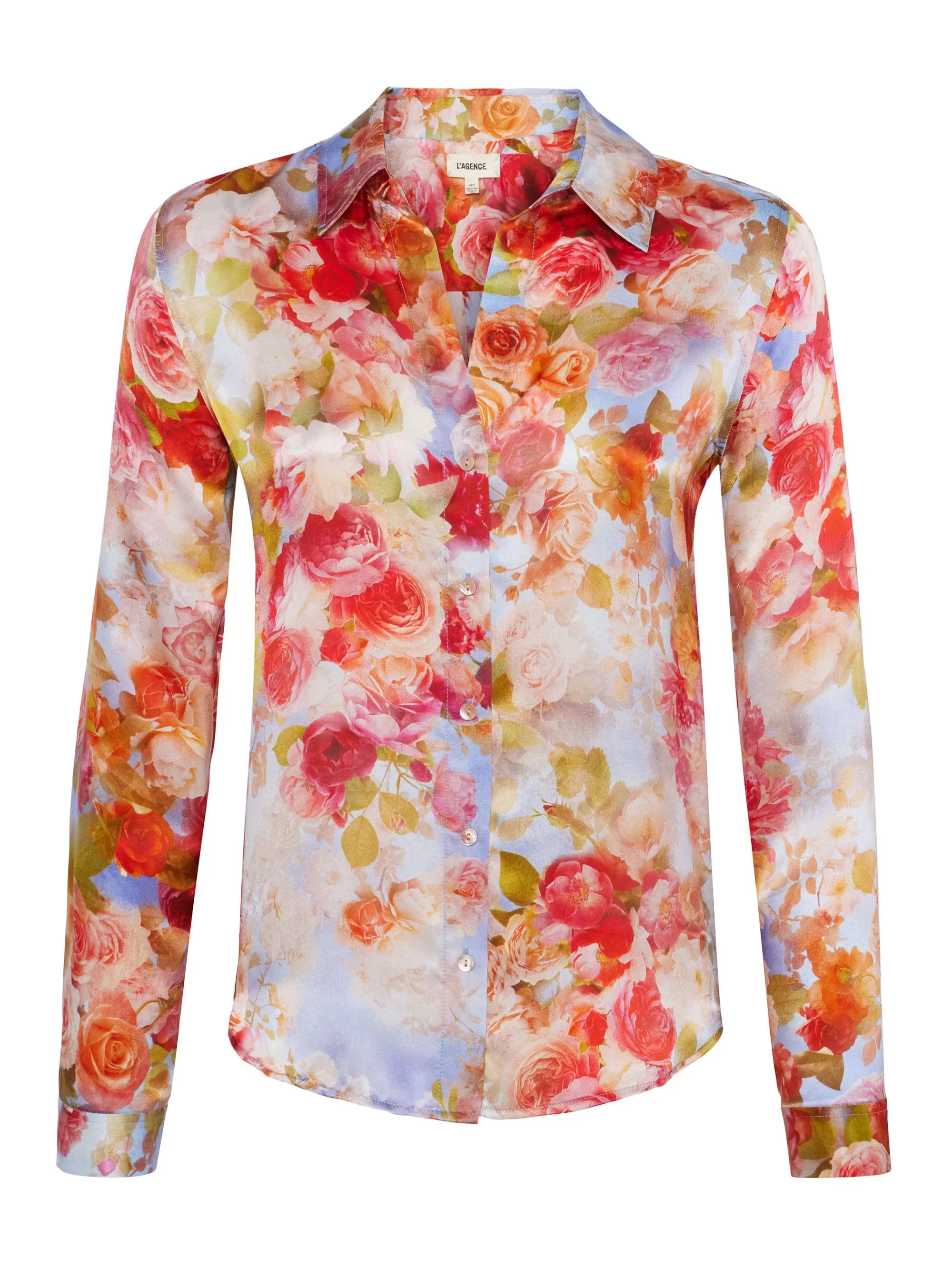 L'AGENCE Tyler Zijden Blouse Multi Zachte Wolk Bloemen Sale