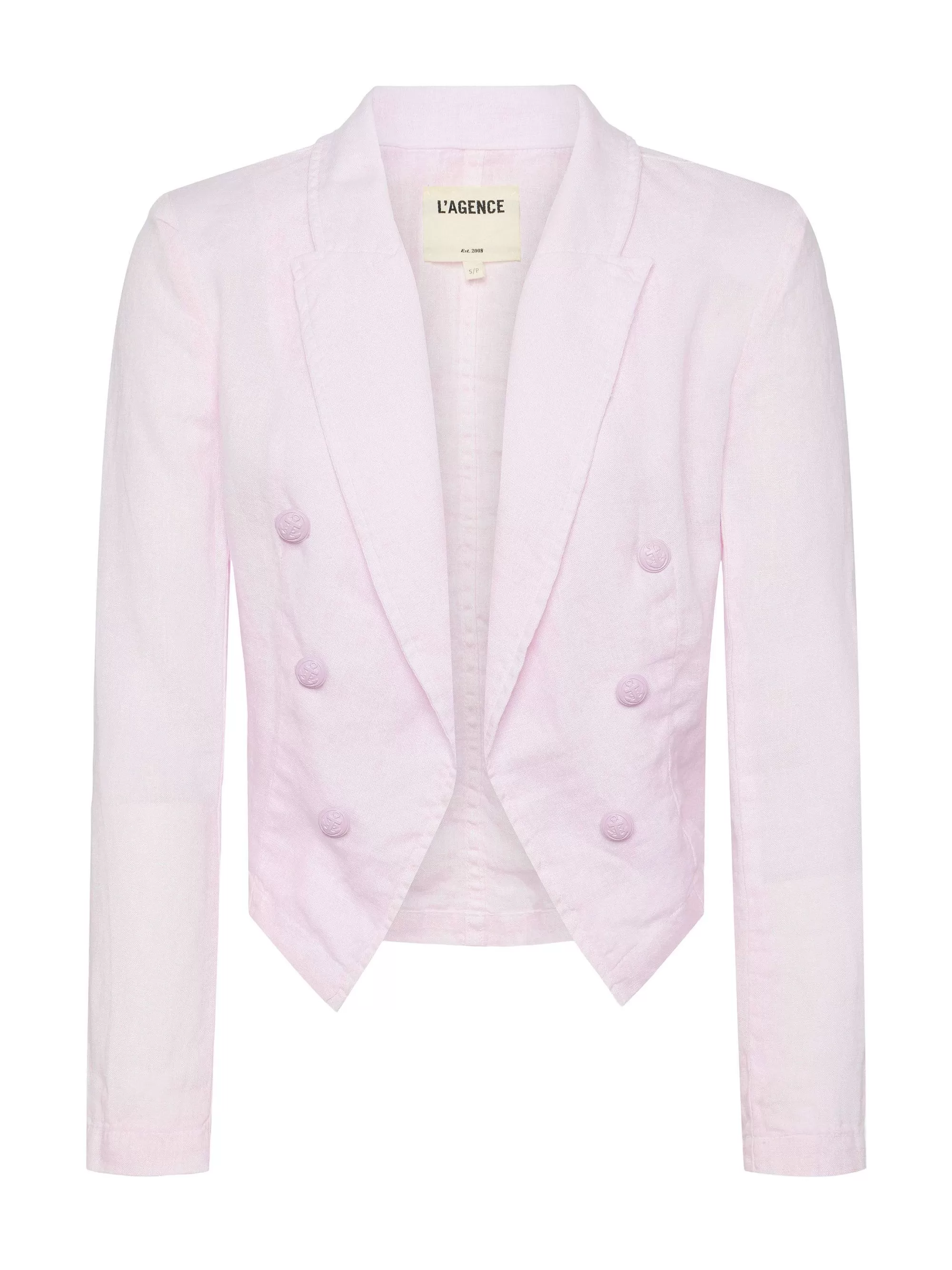 L'AGENCE Wayne Linnen Blazer Lila Sneeuw Fashion